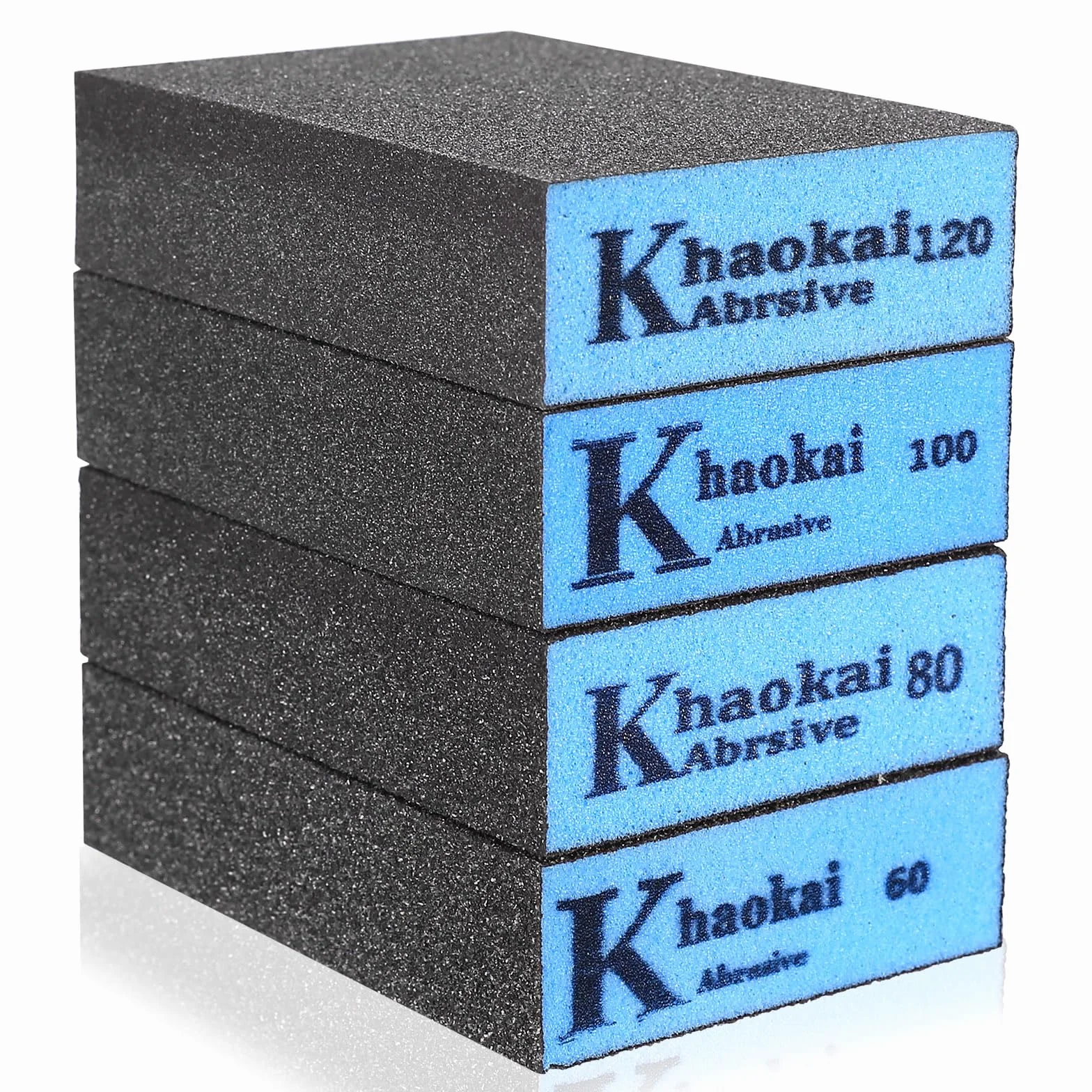 Gąbki Szlifierskie do Dębu 4 Szt, Zestaw Papieru Szlifierskiego Ziarnistość 60/80/100/120, do Szlifowania Metalu Stali Nierdzewnej, Ponownie Używalne