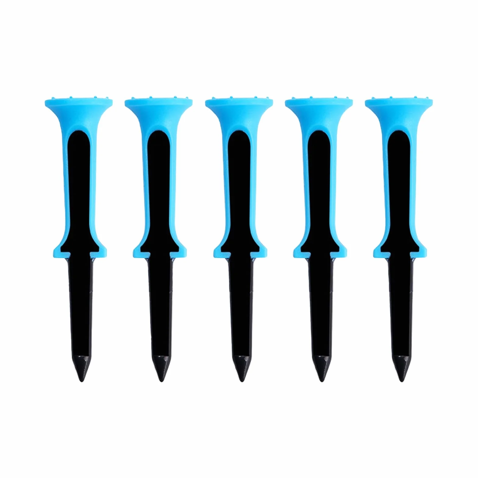 Tees Golf Set, Training Aids, Practice Pegs, Compact Turf Accessories, Indoor Outdoor Use, Coaching Support for Course Range Yard Travel Events, 80 mm, 5 Pieces