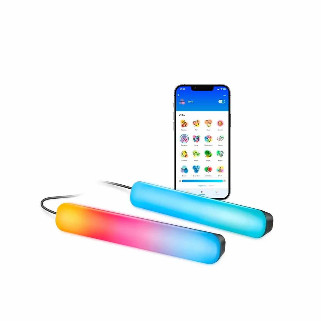 WiZ Lampa podłużna gradient RGBIC 2 szt. Wi-Fi Sterowanie Aplikacją Głosowe Google Home Alexa HomeKit