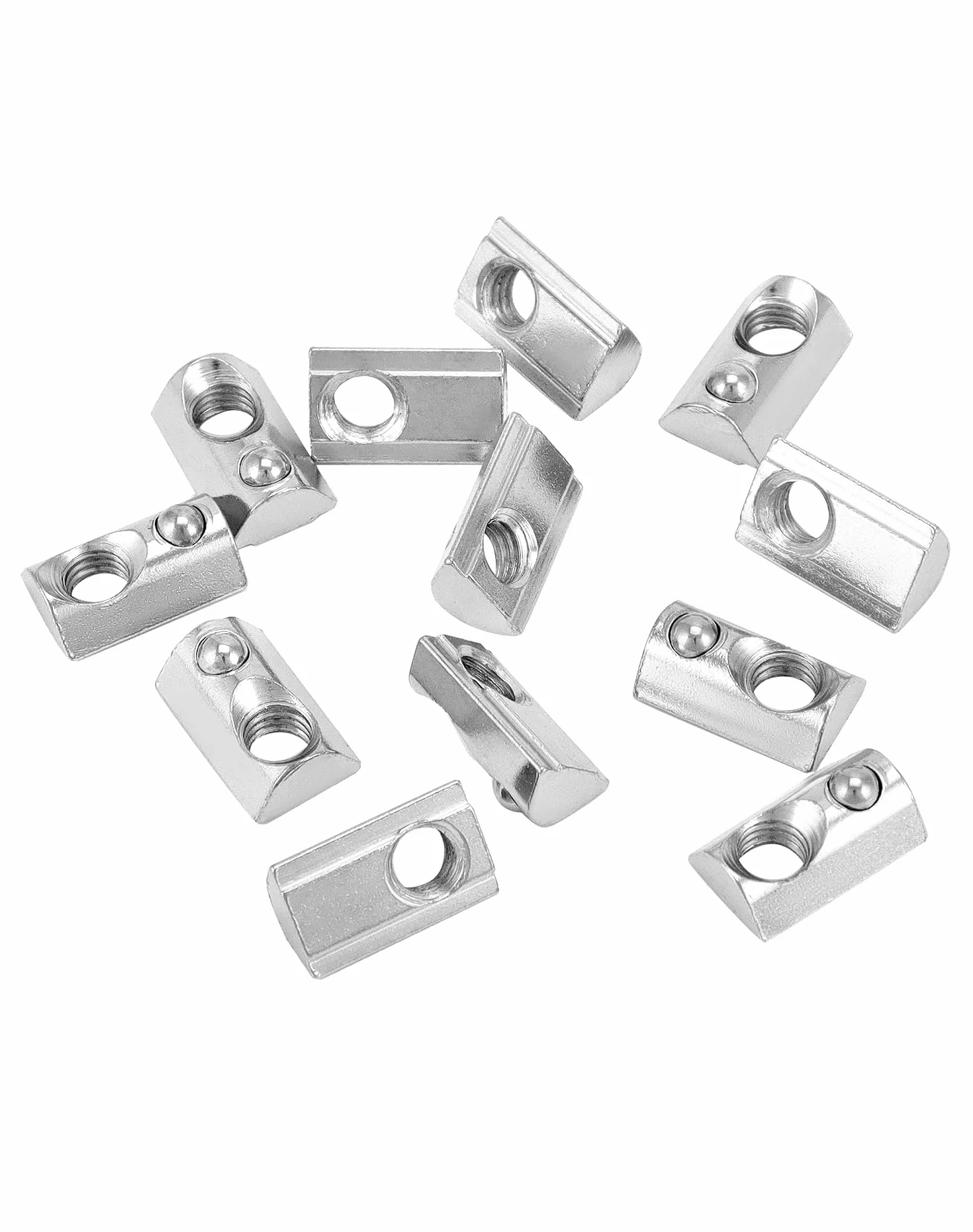 Nakrętki rowkowe M8 z kulką stal węglowa ocynkowana gwint 8mm do profilu aluminiowego 40x40