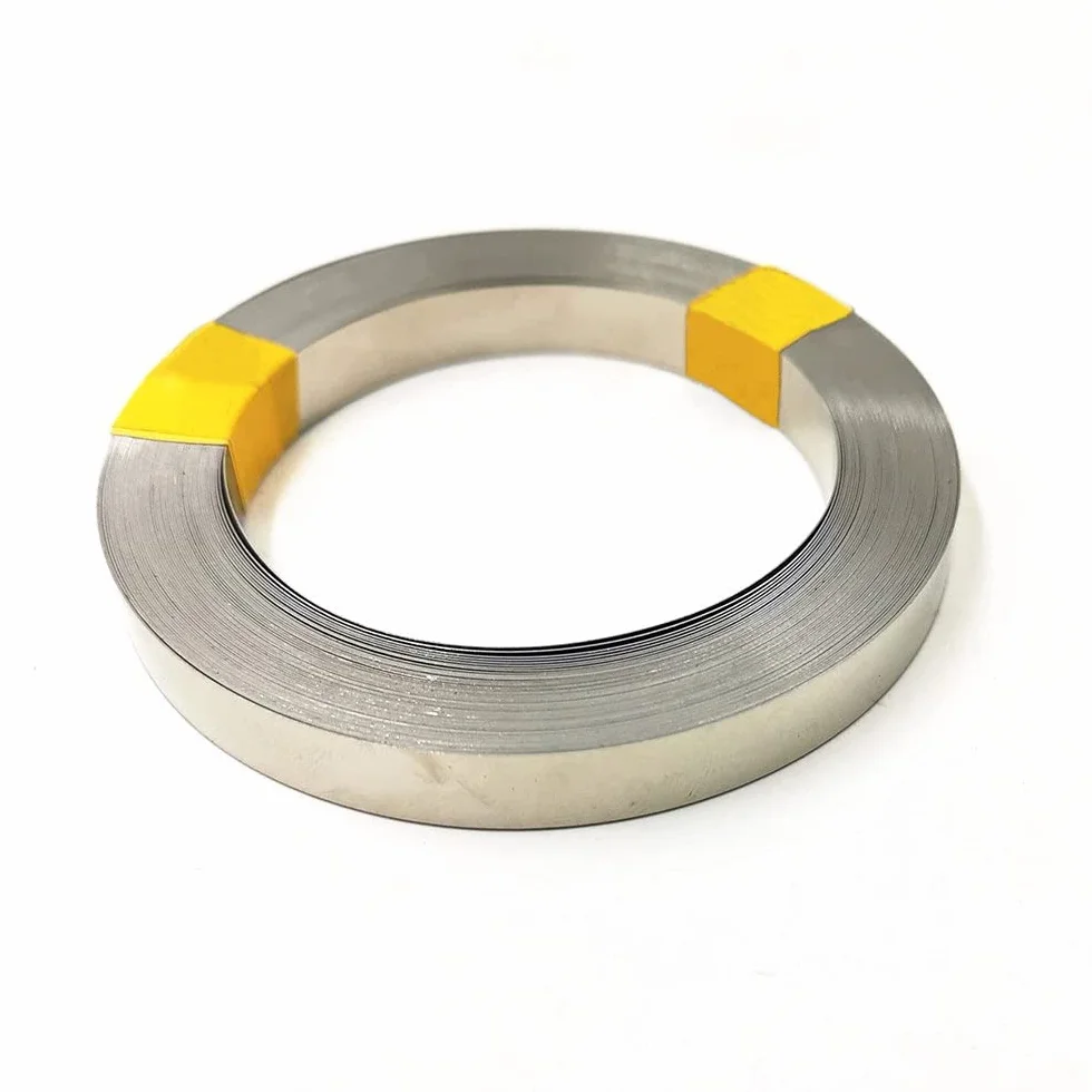 Niklowany stalowy pasek 0,1 mm x 5 mm 10 m do zgrzewania punktowego baterii