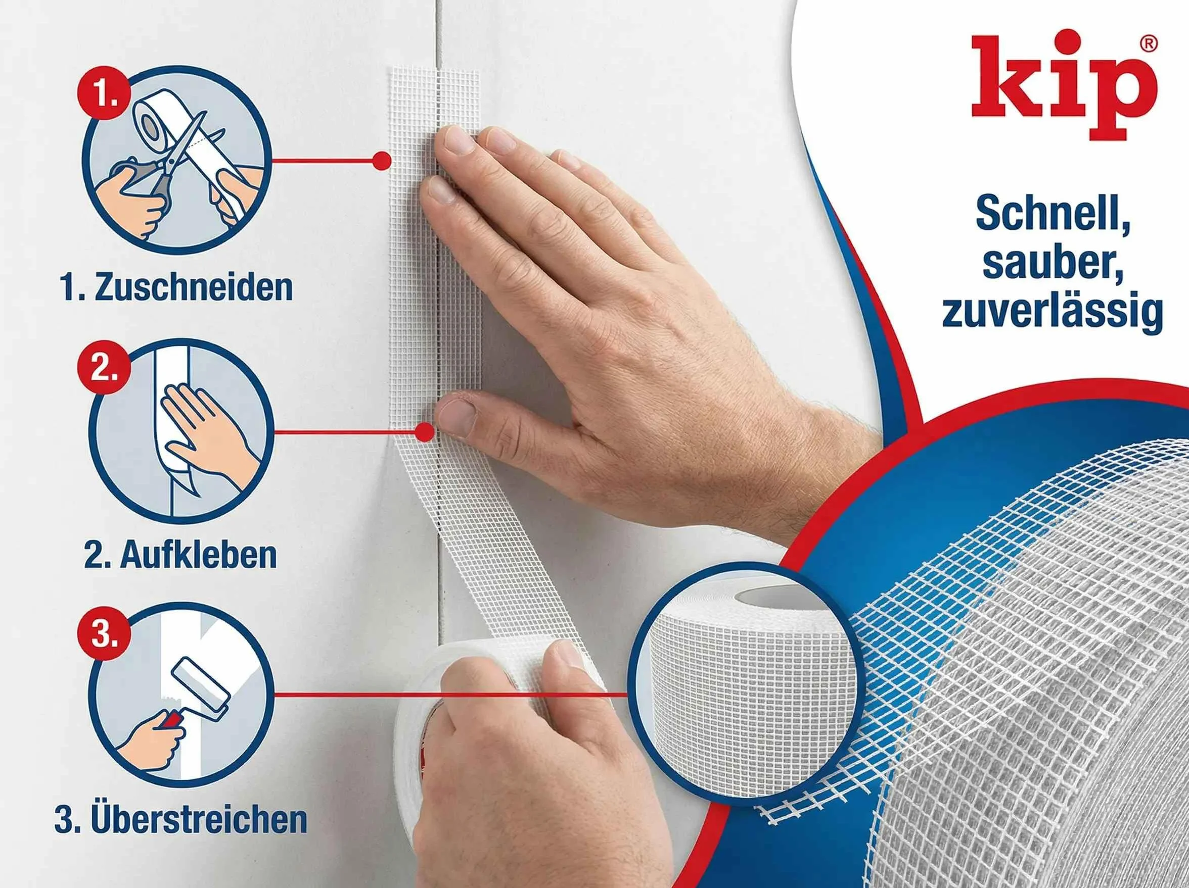 Taśma Samoprzylepna z Włókna Szklanego Biała 50 mm x 90 m