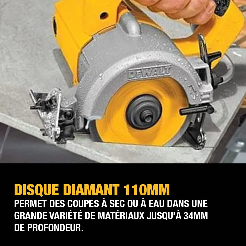 Dewalt DWC410-QS Piła do Płytek 1300 W 230 V 110 mm