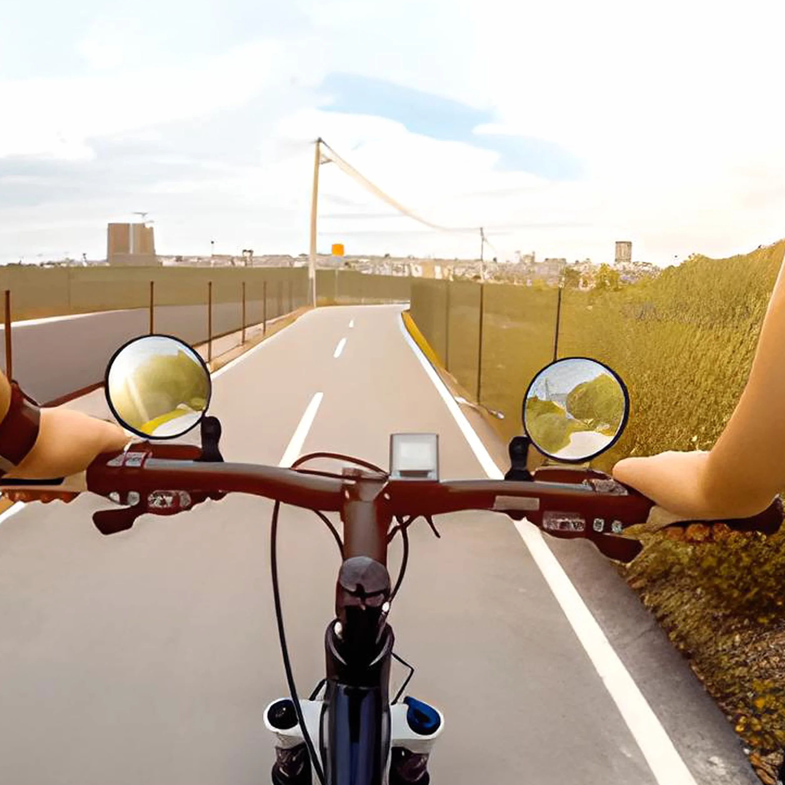 Retoo lusterko rowerowe HD 360° obrotowe, lusterko wsteczne rowerowe do kierownicy 15-35 mm, lusterko rowerowe do kierownicy do e-roweru, MTB, roweru szosowego, lusterko z uchwytem, nad i pod