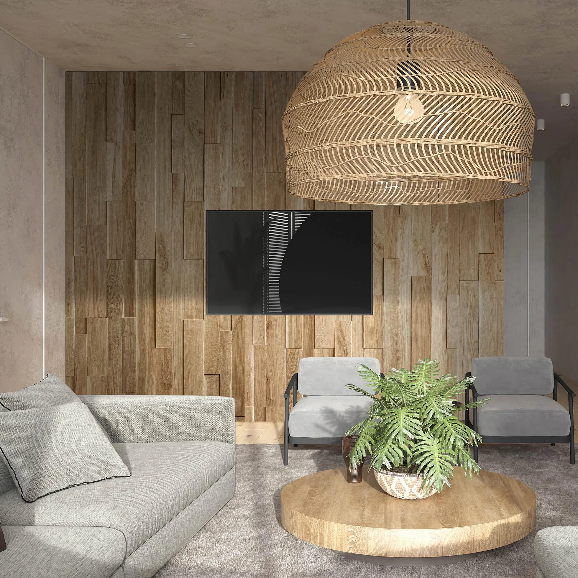 panele ścienne 3D, strukturyzowany dąb, okładziny drewniane, ściana drewniana, projekt ścienny od Wooden Wall Design, model OZO (1 m2)