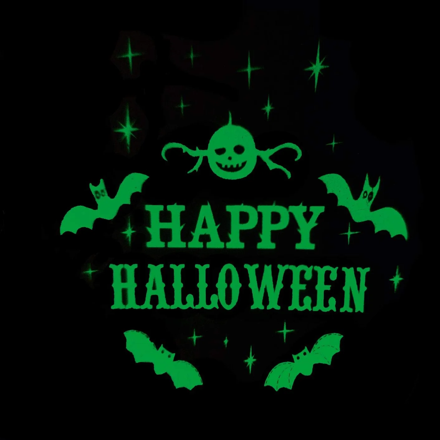 TRIXES Projektor Halloween Zielone Światło 4 Wzory Dynia Czaszka Duchy Nawiedzony Dom Dekoracje Imprezowe