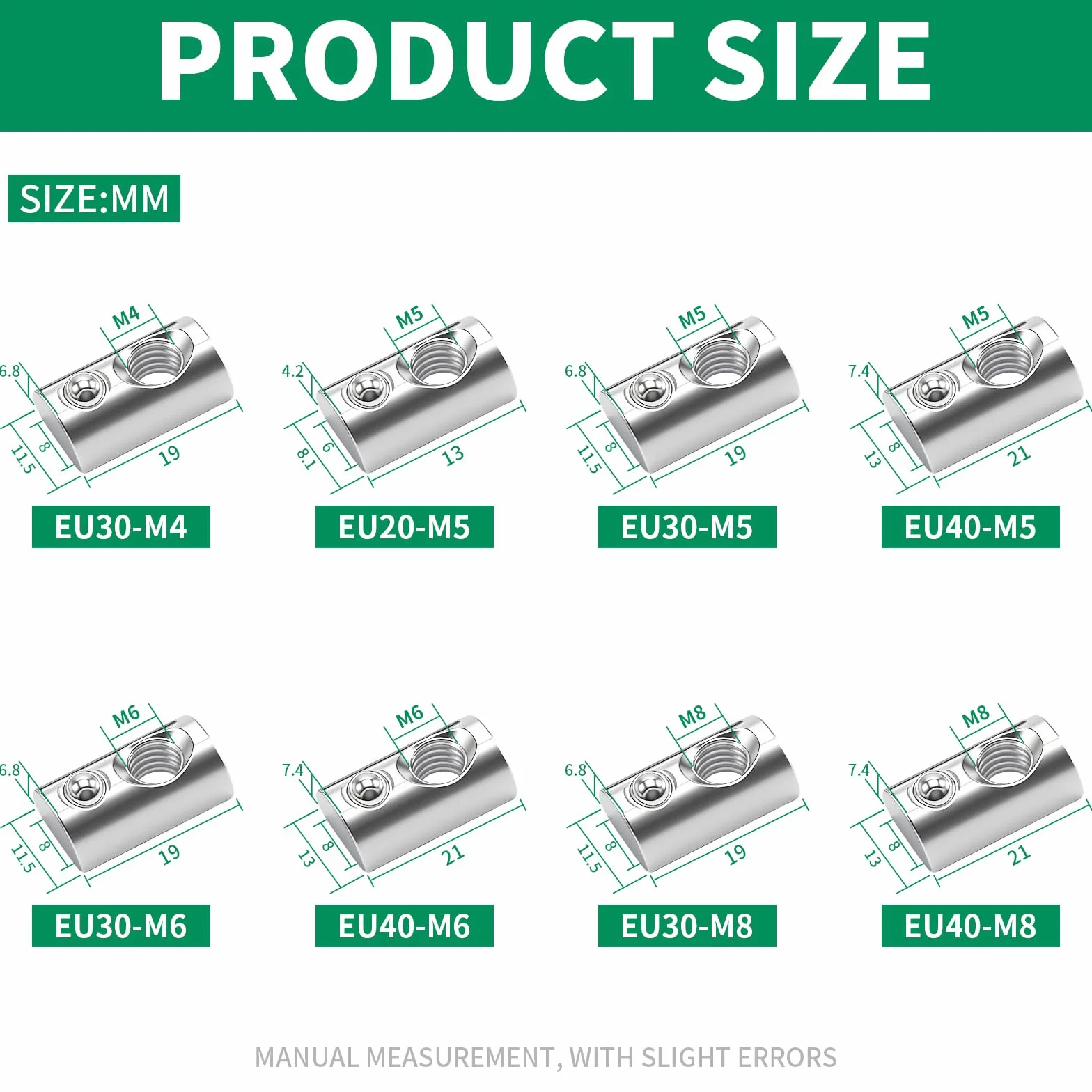 Nakrętka Przesuwna z Kulą Sprężynową M6 do Profilu Aluminiowego 40x40 Seria 40