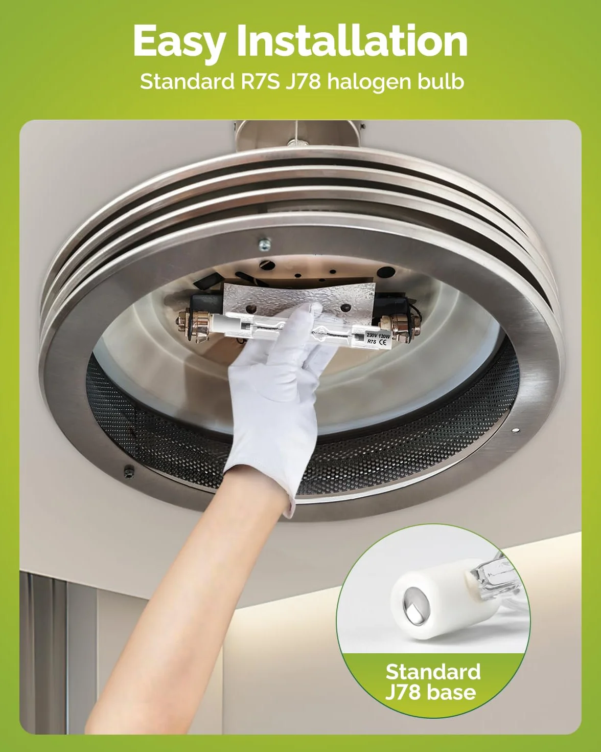 Fondiiz Żarówki Halogenowe R7s 78mm 120W 2000LM Dimmable 2800K Ciepła Biała 6 Sztuk