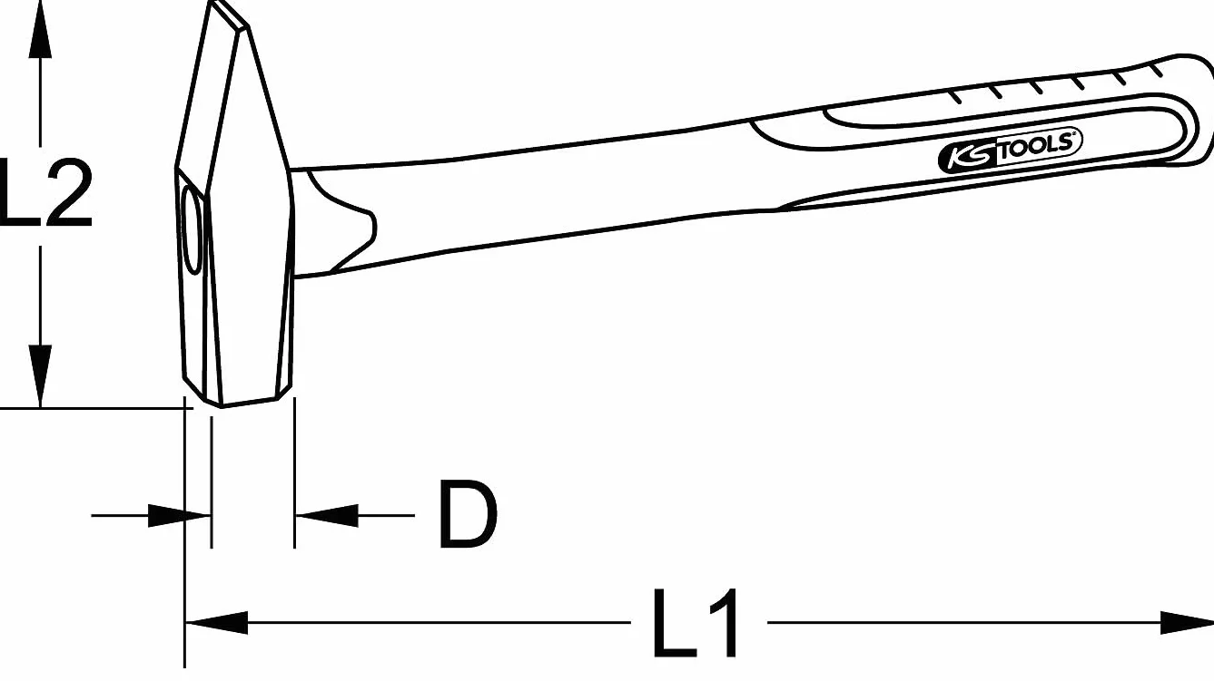 KS Tools 142.1401 Mlotek stolarski 1000g wlókno szklane