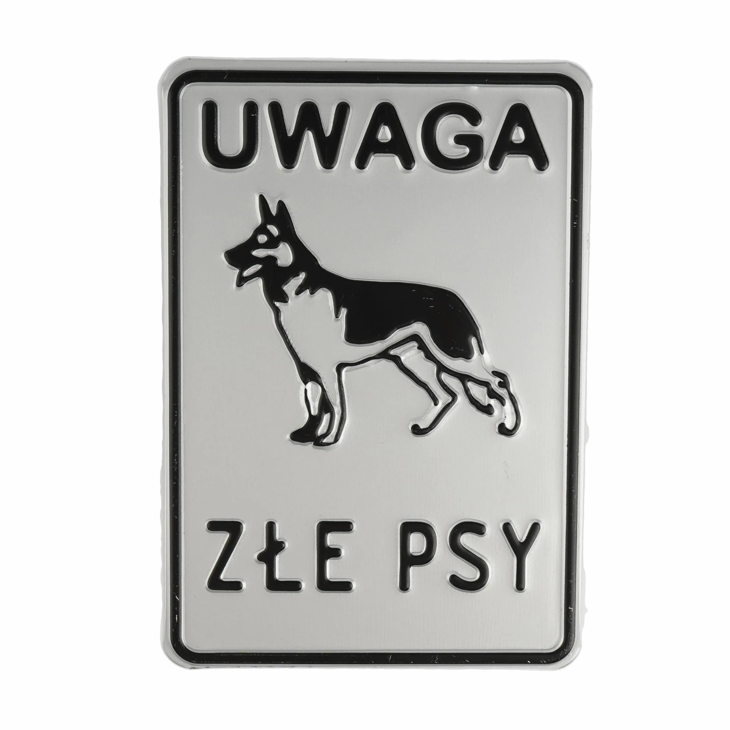 Tabliczka Aluminiowa UWAGA ZŁE PSY 14 x 20 cm Odporna Na Warunki Atmosferyczne Tablica Informacyjna