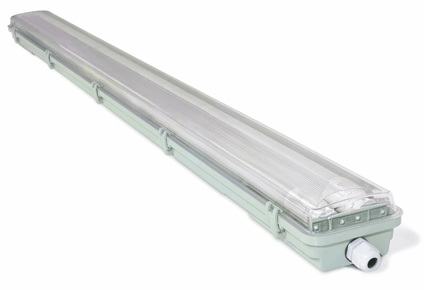 Zestaw LED Oprawa Hermetyczna 2x120 cm Świetlówka T8 18W 4000K IP65 Oświetlenie Garażowe Magazynowe