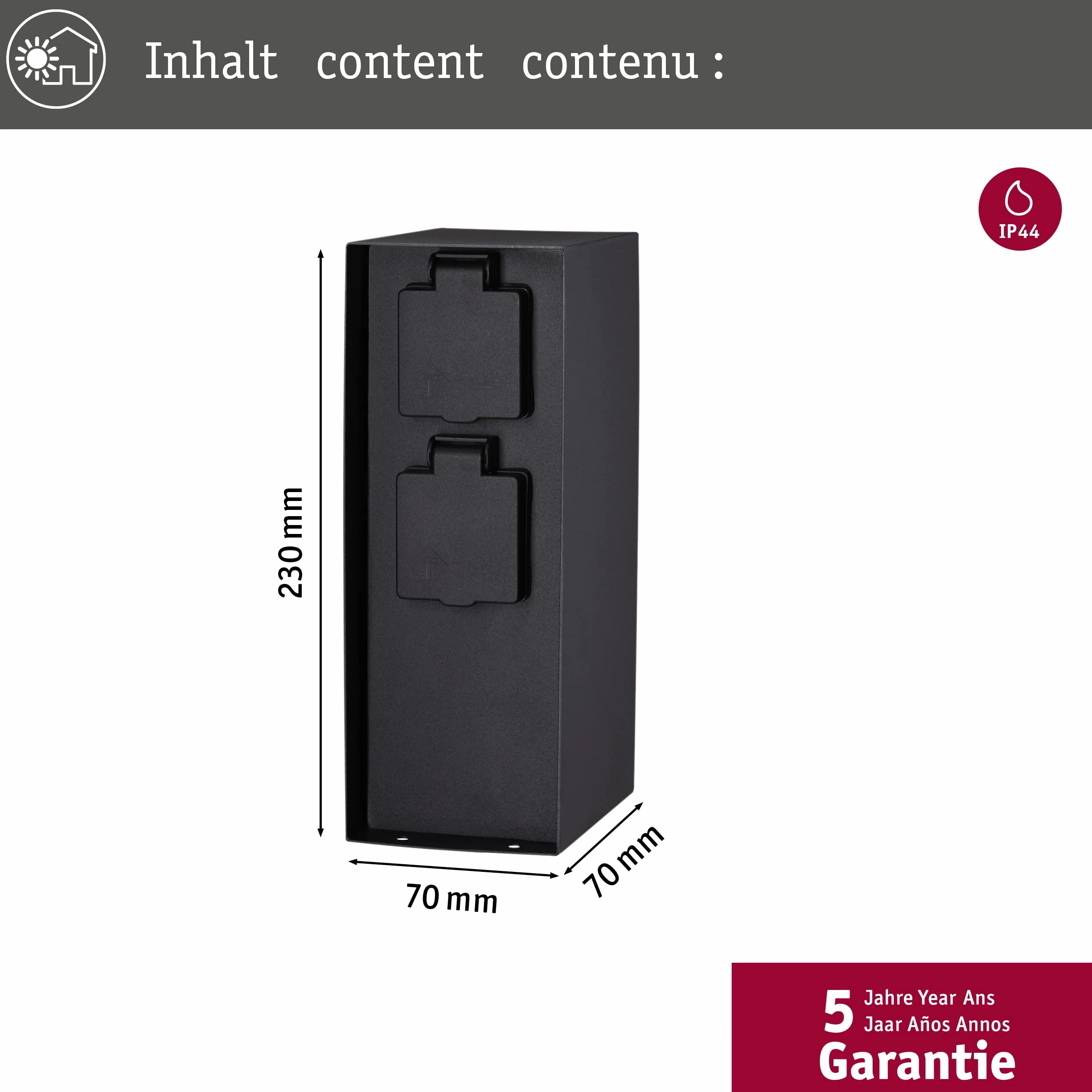 Paulmann Rio Oświetlenie Szynowe, Antracytowy, 2 Gniazda