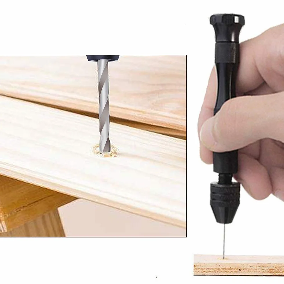 Mini wiertarka ręczna Pin Vise z 14 wiertłami 0,5-3,0 mm do precyzyjnego wiercenia