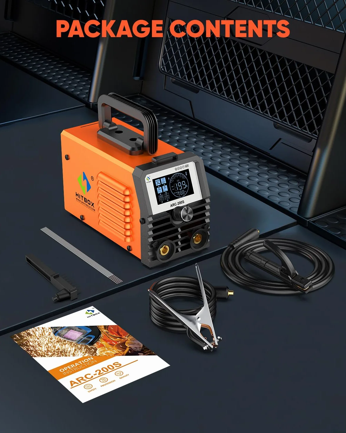 HITBOX Przenośny Spawarka Inverter 200A 2w1 MMA/Lift TIG ARC200S