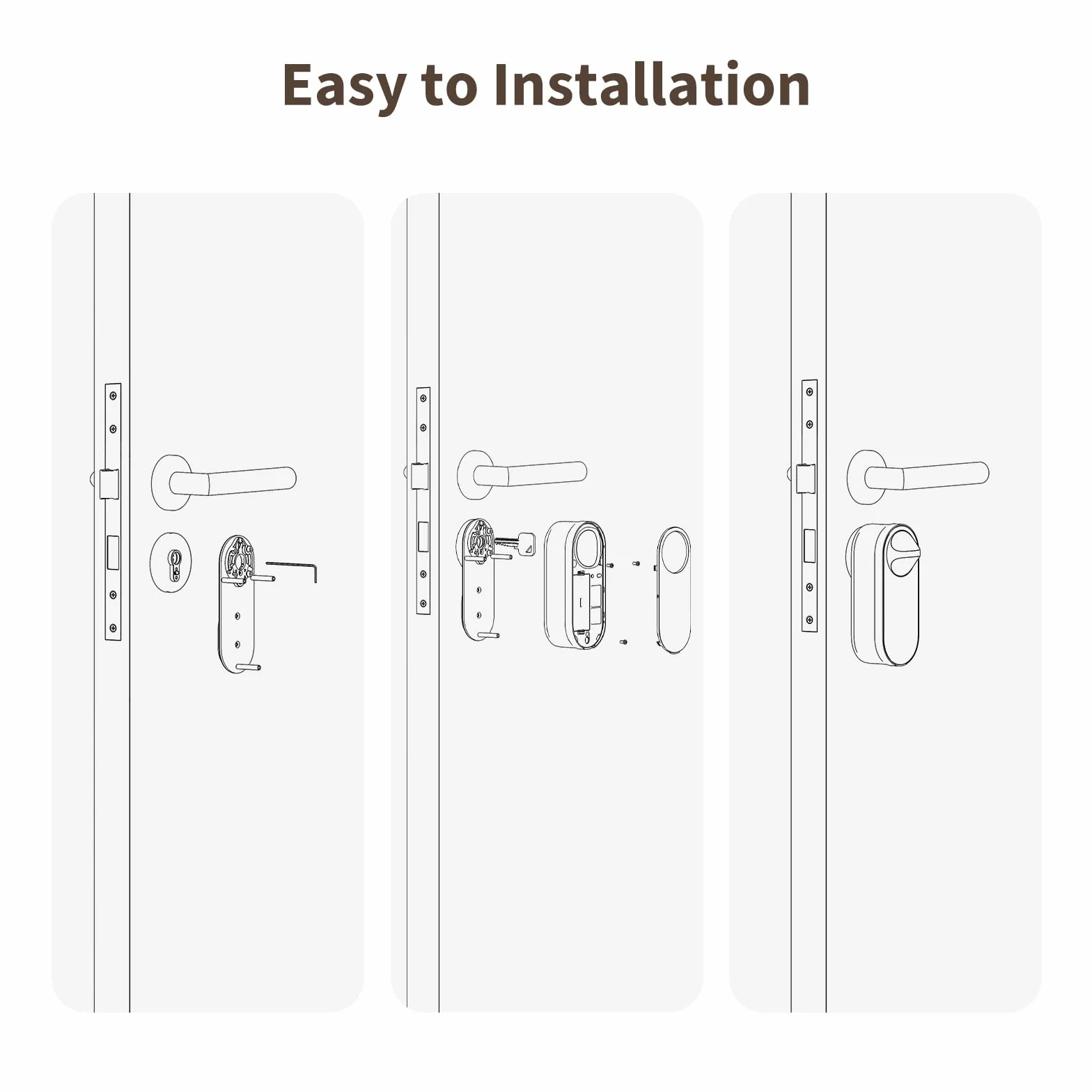 Aqara Inteligentny Zamek U200 Lite, Matter, Thread, Cichy, Zdalny Dostęp, Euro, HomeKit, Alexa, Google Home, Black