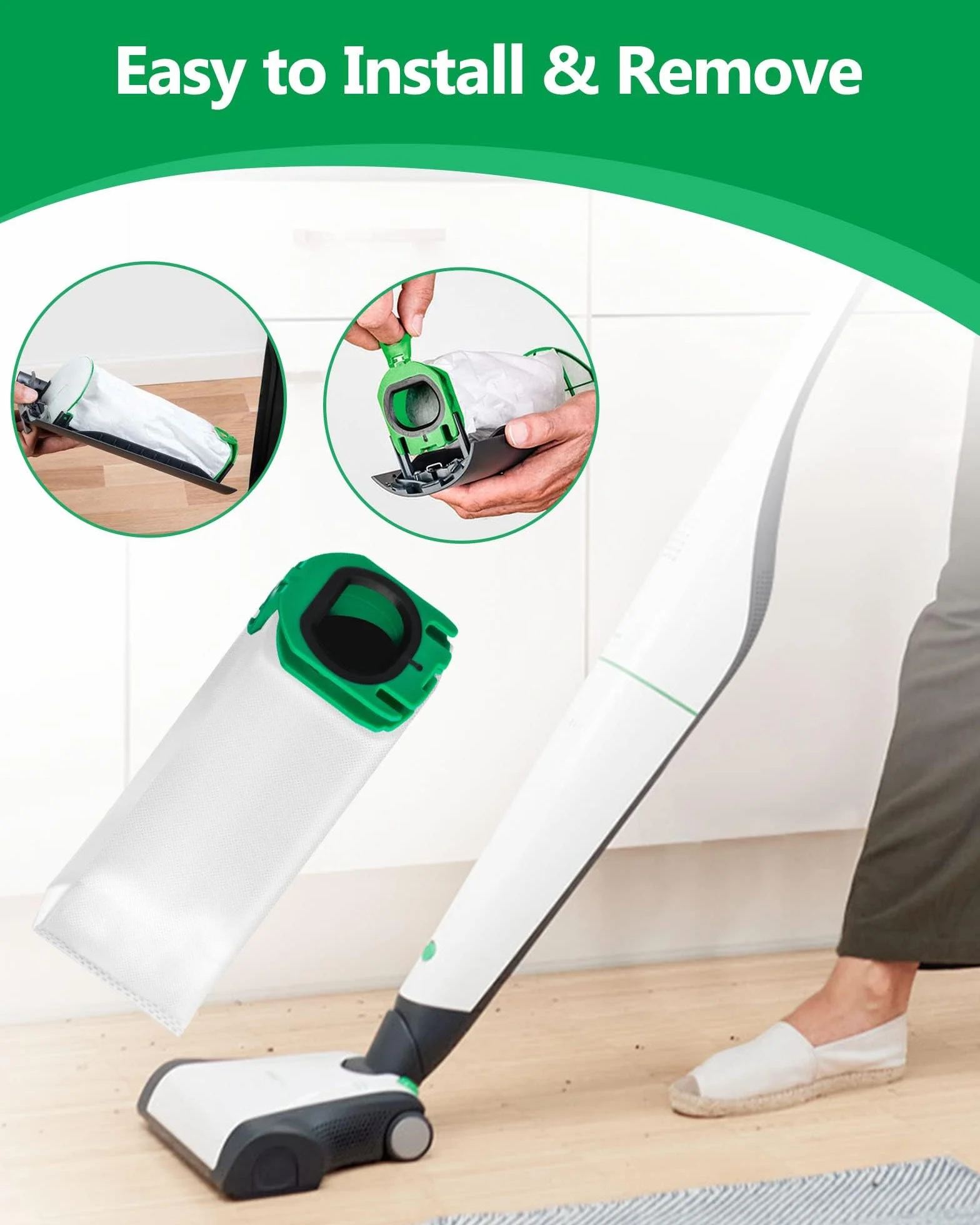 Worki do odkurzacza Vorwerk Kobold VB100, filtracyjne, zapasowe, z filtrami ochronnymi silnika