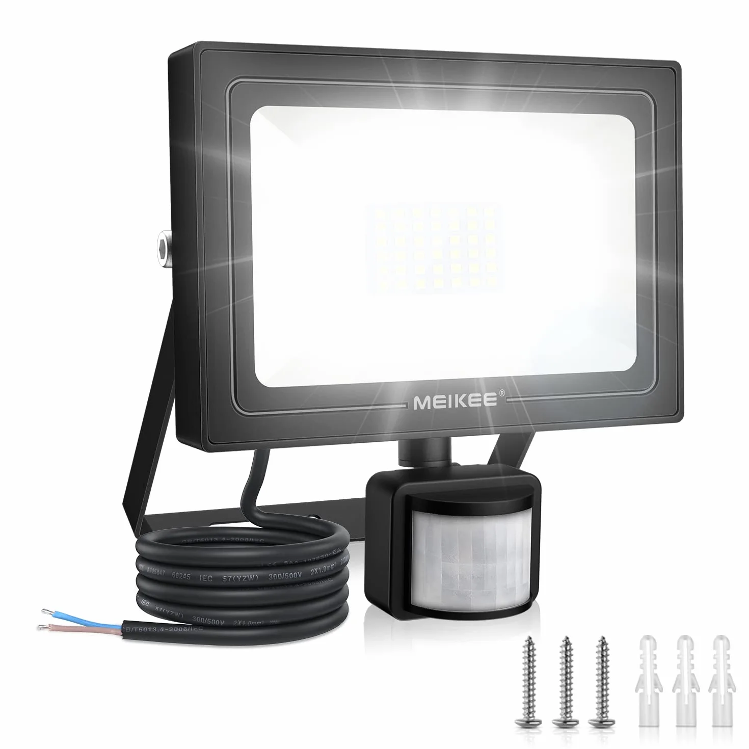 MEIKEE 35W reflektor LED z czujnikiem ruchu 3000LM 6500K IP66 wodoodporna lampa punktowa do ogrodu