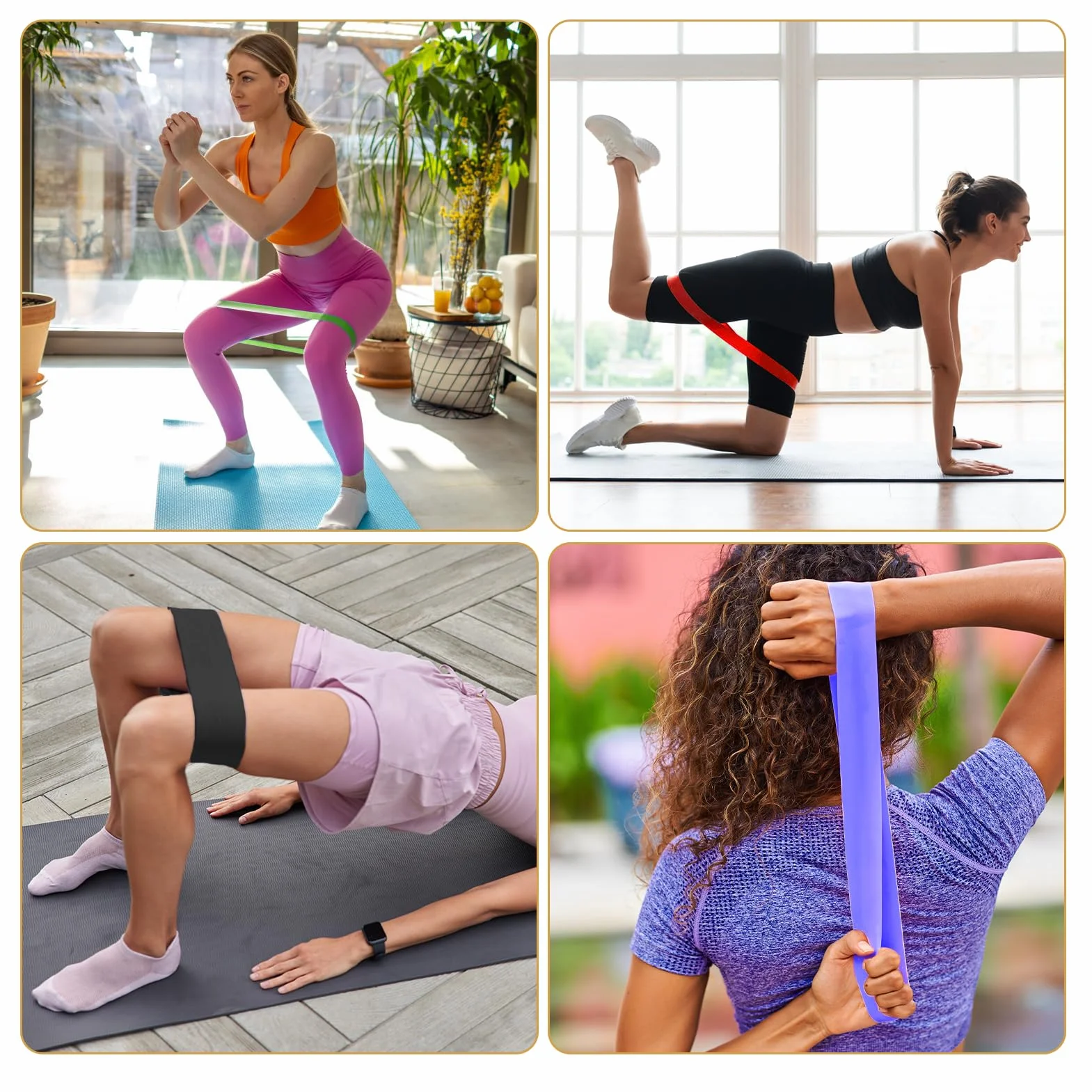 5 sztuk taśm do fitnessu, taśmy oporowe z 6 stopniami, 100% naturalny lateks, taśma gimnastyczna, do fitnessu, na terra, taśmy oporowe, gumowa taśma sportowa, do crossfitu, jogi i pilatesu (5 kolorów)