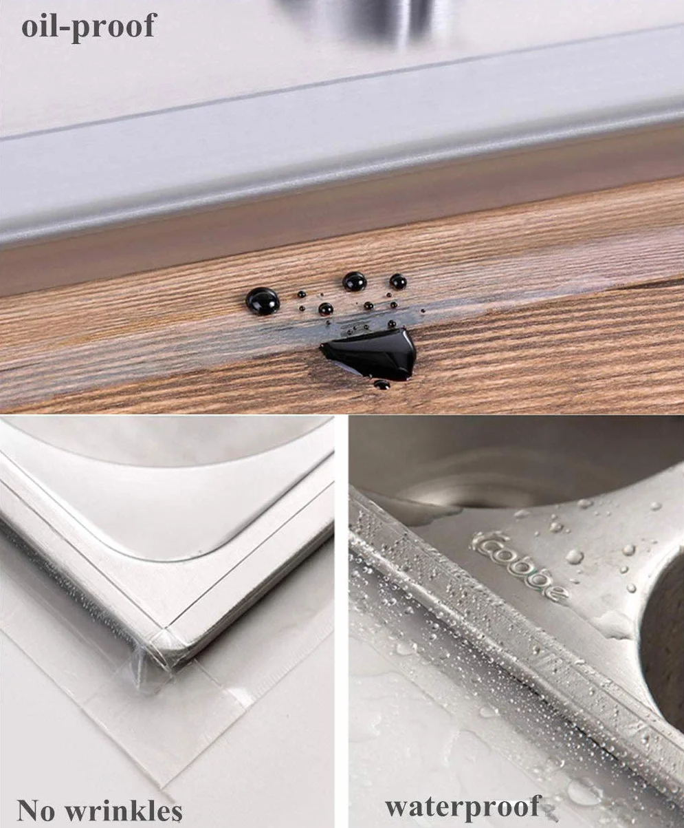Gebildet Taśma uszczelniająca do łazienki PCW 5 cm x 10 m przezroczysta