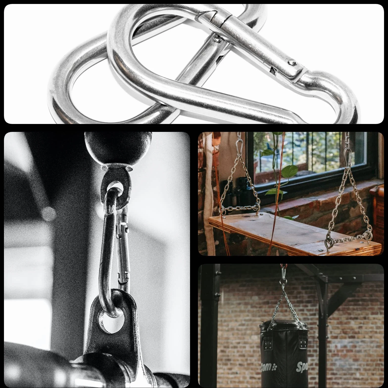 PRIOstahl Karabiner mini dla straży pożarnej, karabińczyk 4mm x 40mm, mały hak z nierzadzającej stali - do żagla słonecznego, smyczy psa, hamaków, kluczy, mocowania szybkiego, 1 x sztuka