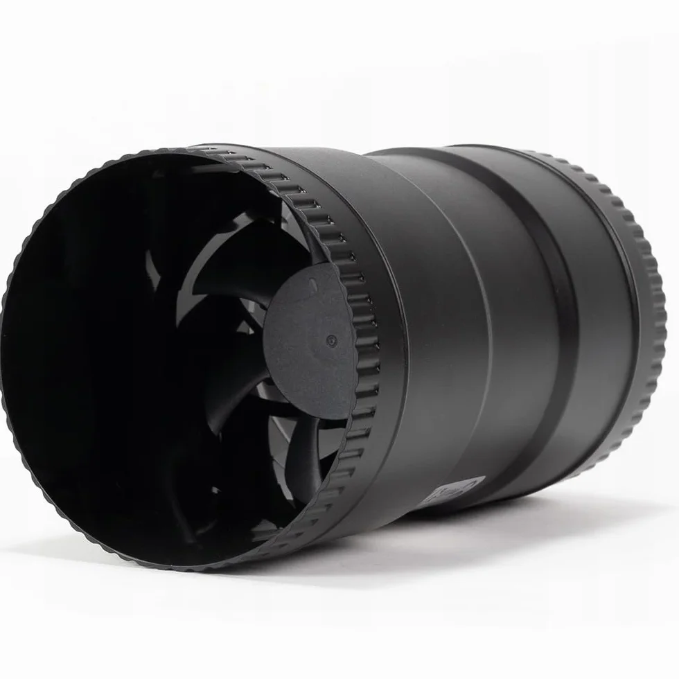 EBERG VEXT 100/170 wentylator kanałowy 100 mm 170 m³/h silnik DC 24V regulator obrotów zasilacz cichy do rekuperacji HVAC