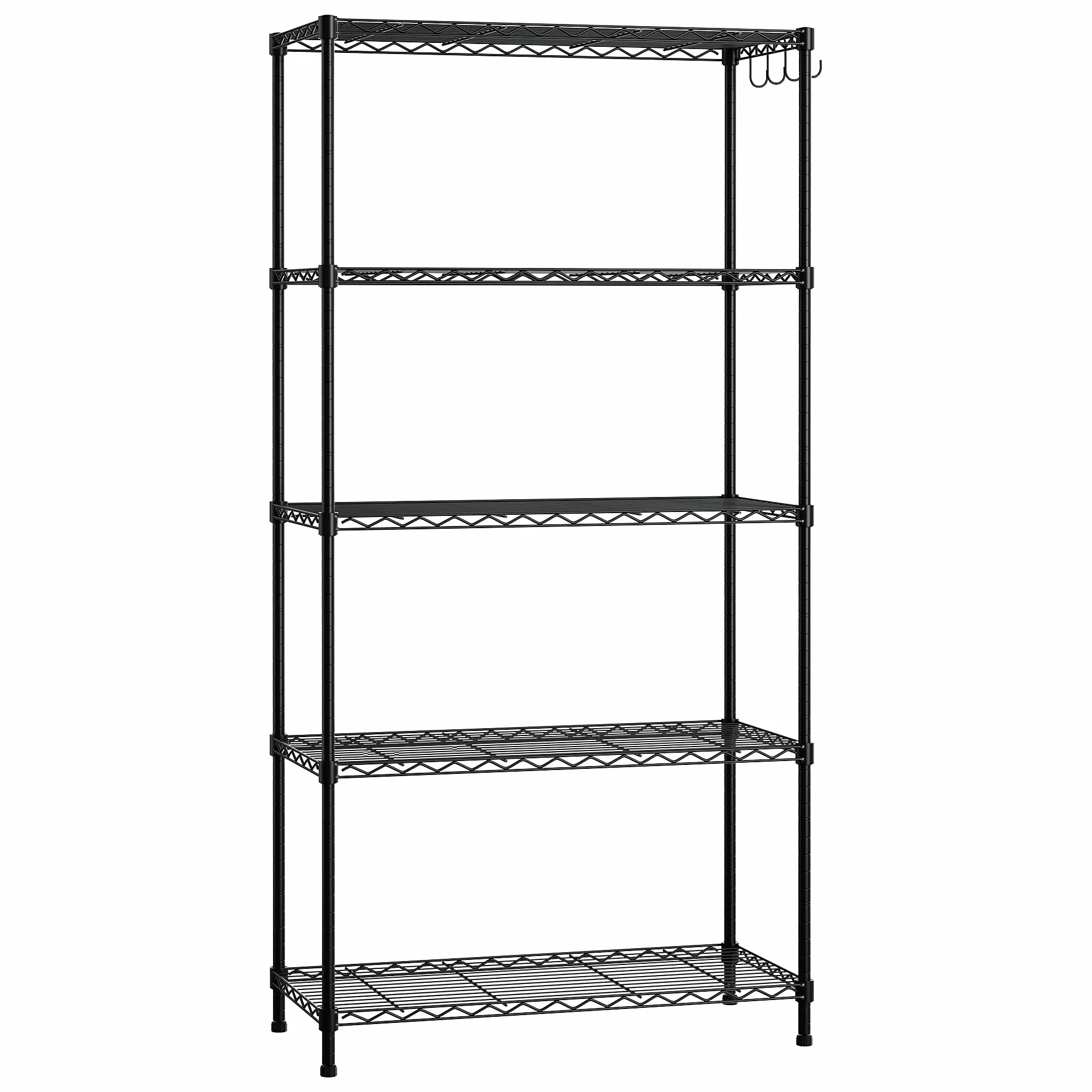 WORKPRO Regał magazynowy metalowy 5 półek regulowanych 340 kg 75x35x150 cm czarny