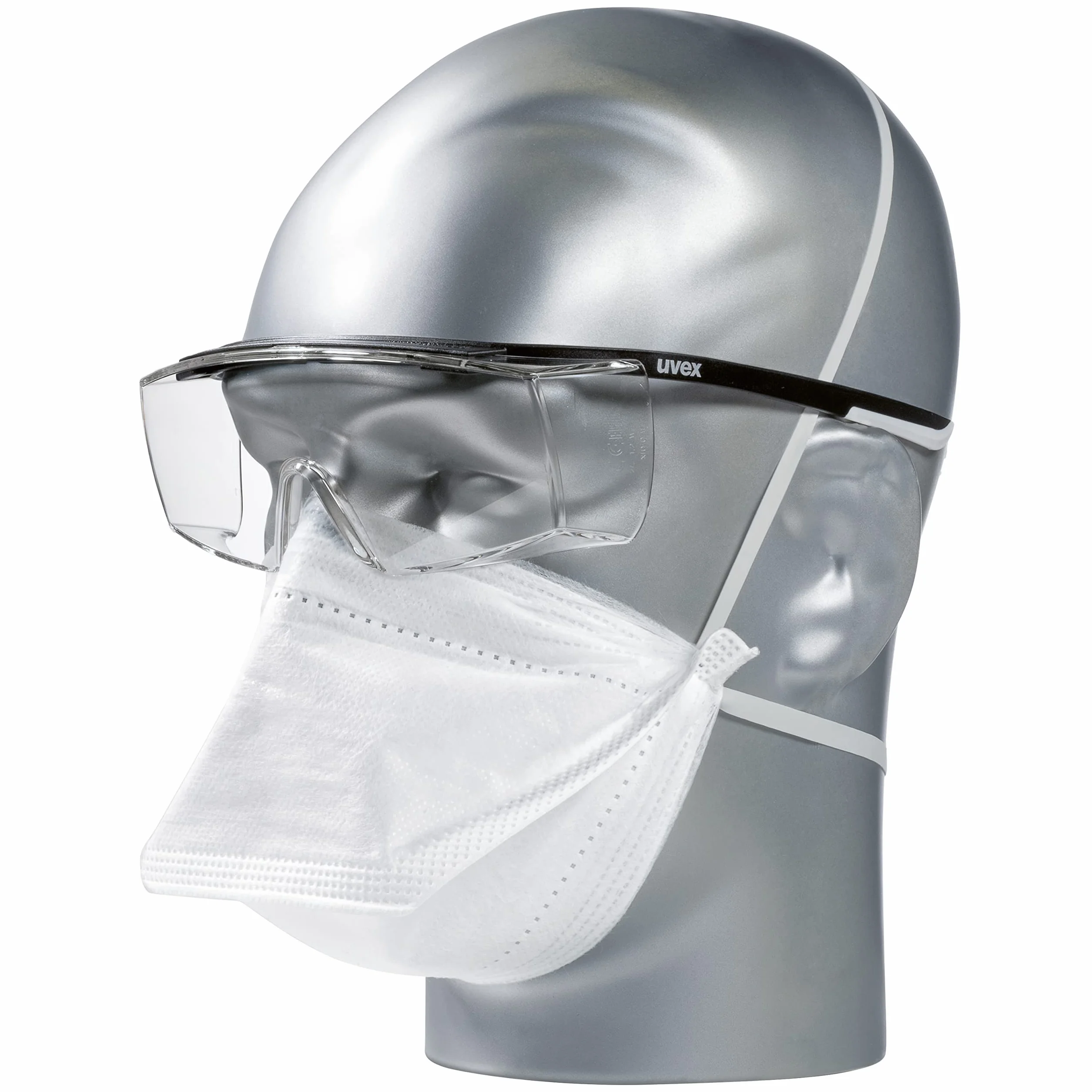 Uvex 893299 Super f OTG 9169 okulary ochronne, czarne/przezroczyste, 2C-1,2 W 1 F, uvex Supravision Sapphire