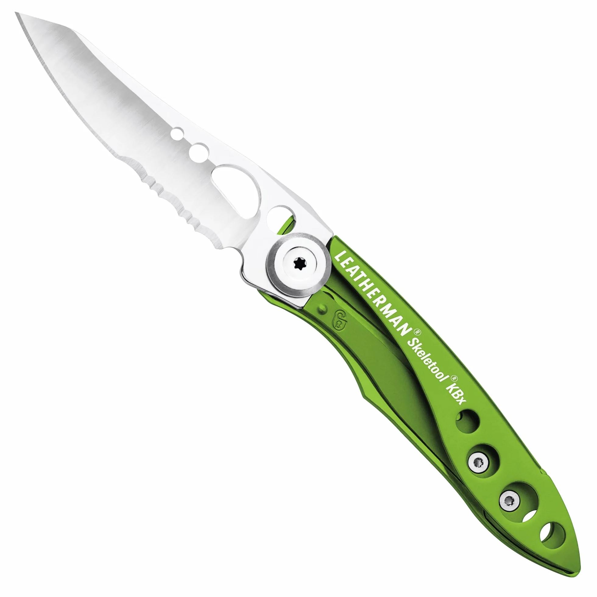 Leatherman Skeletool KB Czarny Nóż Składany Stalowe Ostrze Otwieracz do Butelek Zielony