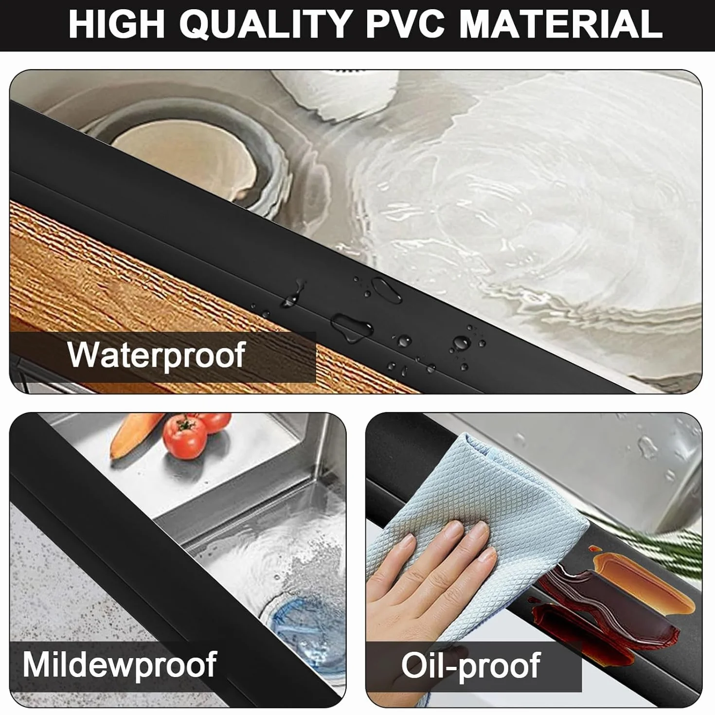 Listwa przypodłogowa PVC 80 mm x 20 mm x 24 m elastyczna czarna