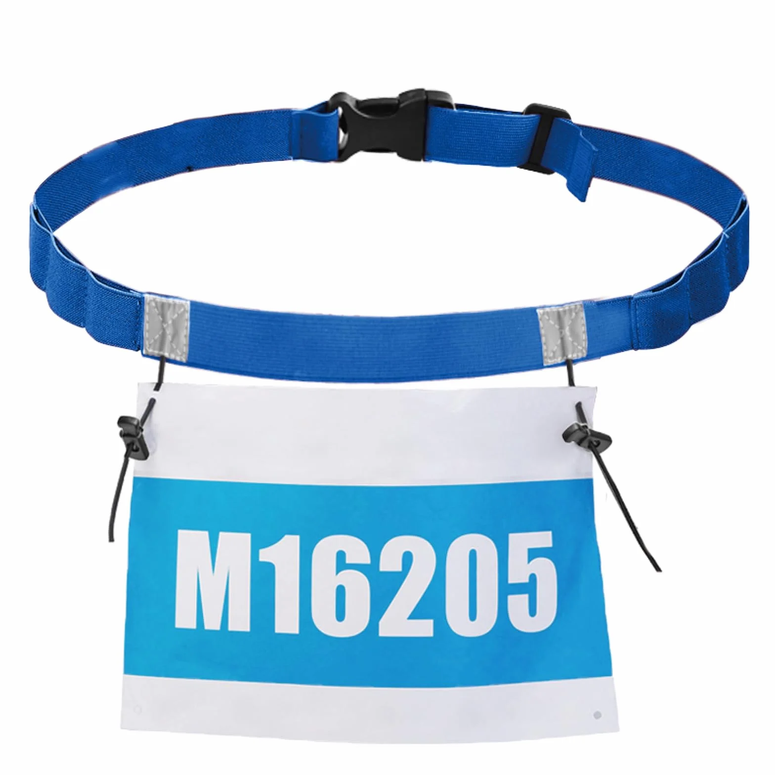 TRIWONDER Wyścig Pasek na numer do biegania Triatlon Maratony Unisex, B - Pasek odblaskowy - niebieski, Talla única, sportowy