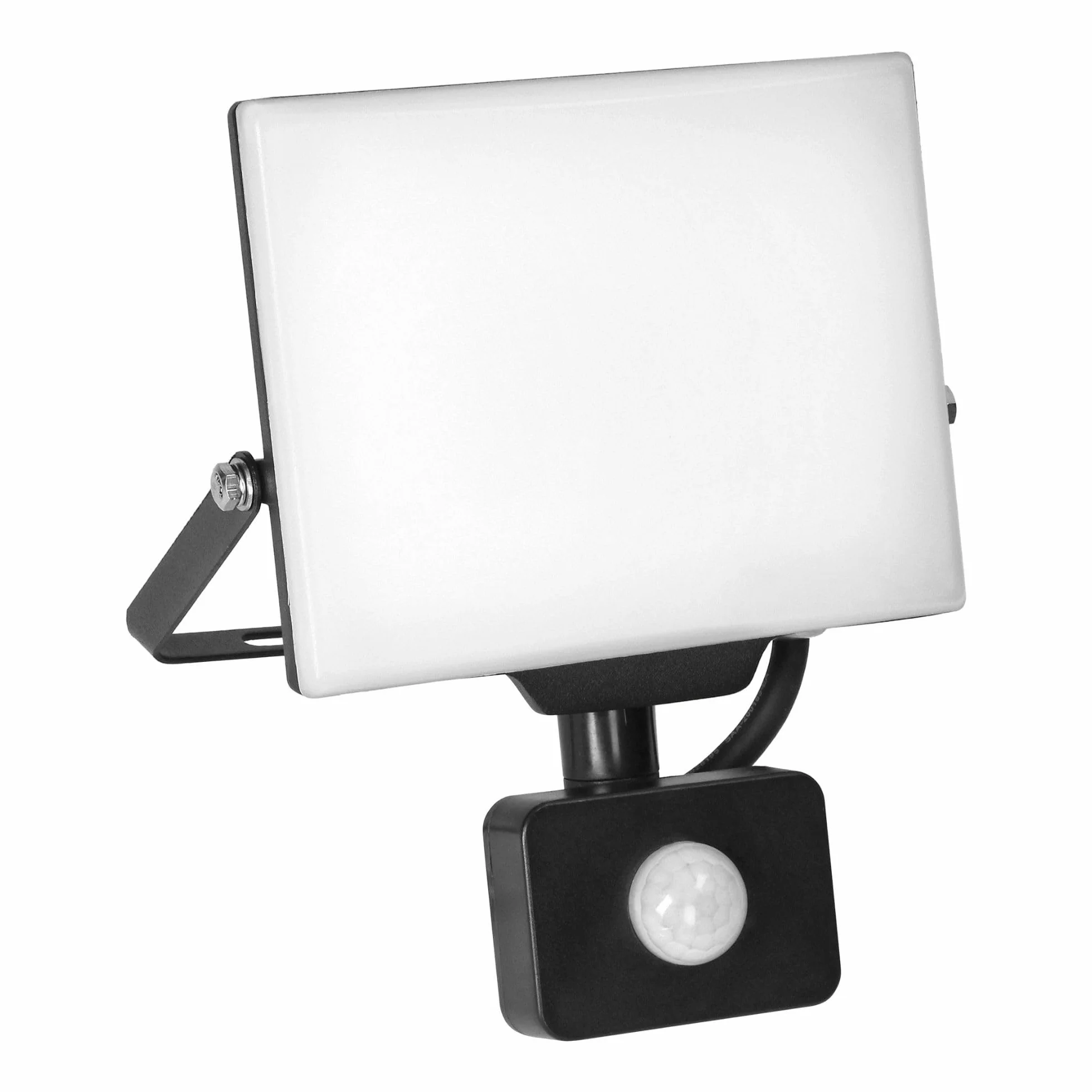 Naświetlacz LED z Czujnikiem Ruchu 4000K Aluminium Poliwęglan Lampa Ścienna LED IP44 30W 2400lm