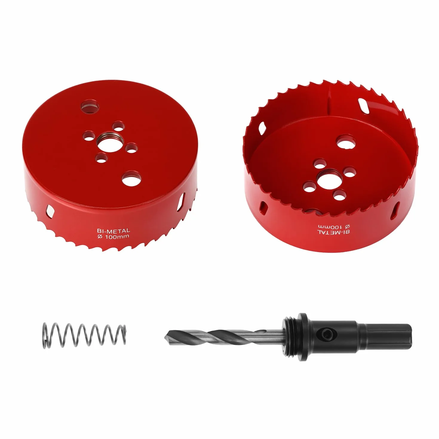QWORK Otwornica 100 mm HSS M42 bimetalowa z trzpieniem sześciokątnym