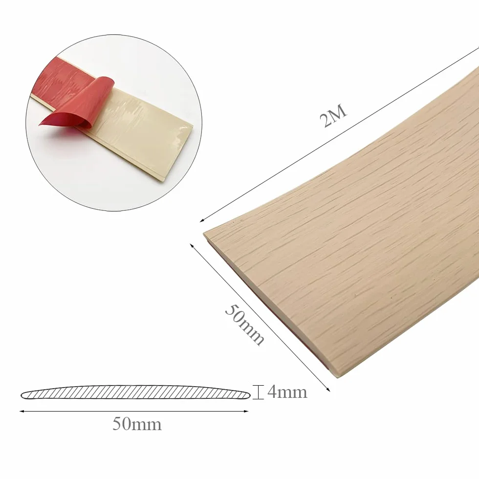 Taśma progowa 200 cm x 5 cm Samoprzylepne winylowe deski podłogowe kolor klonu