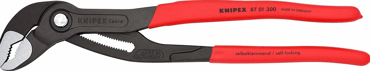 KNIPEX Cobra szczypce nastawne do rur 87 01 300 SB fosforanowana antypoślizgowe