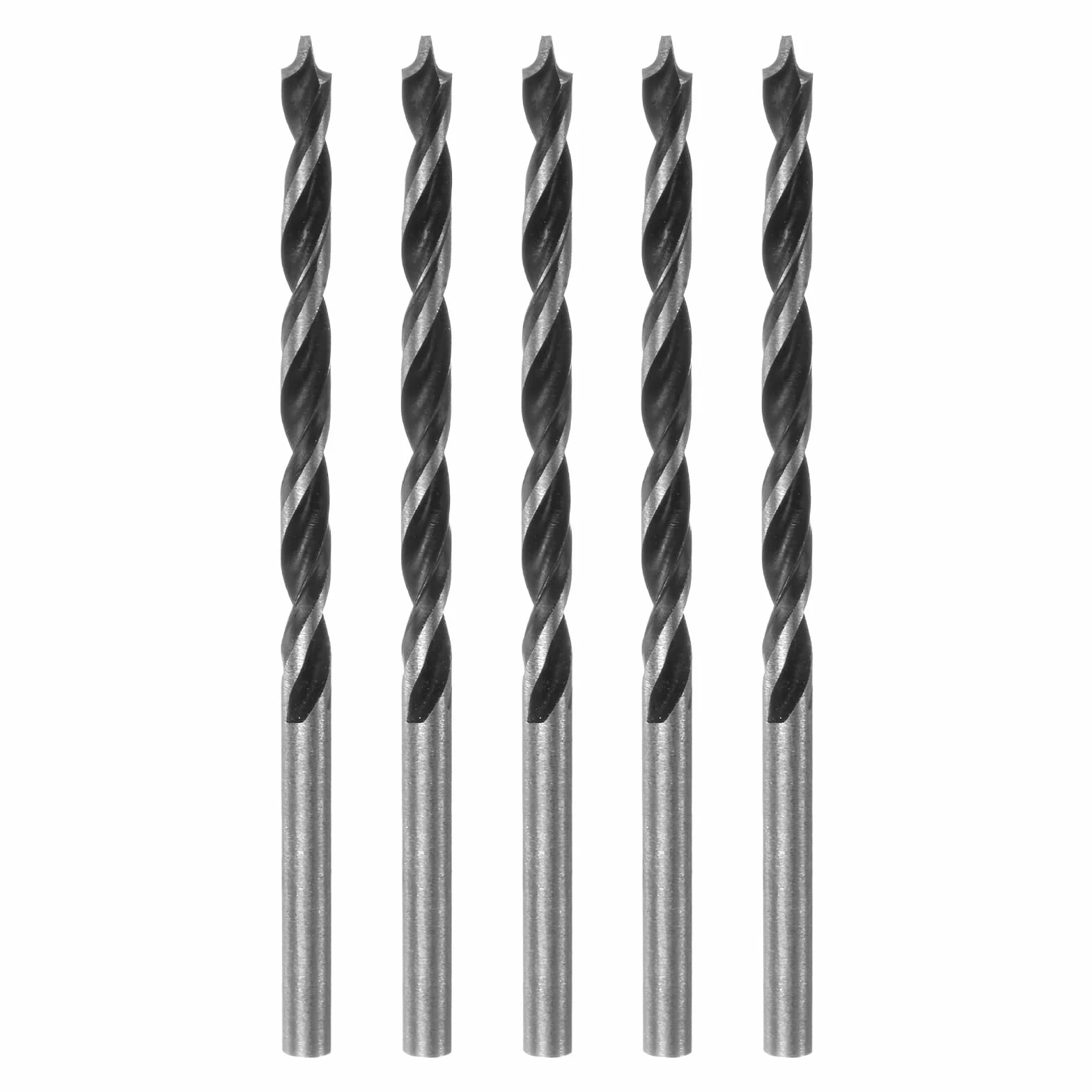 QUARKZMAN wiertła Brad Point 3 mm (8/64") stal okrągła wiertło spiralne do drewna tworzywa sztucznego