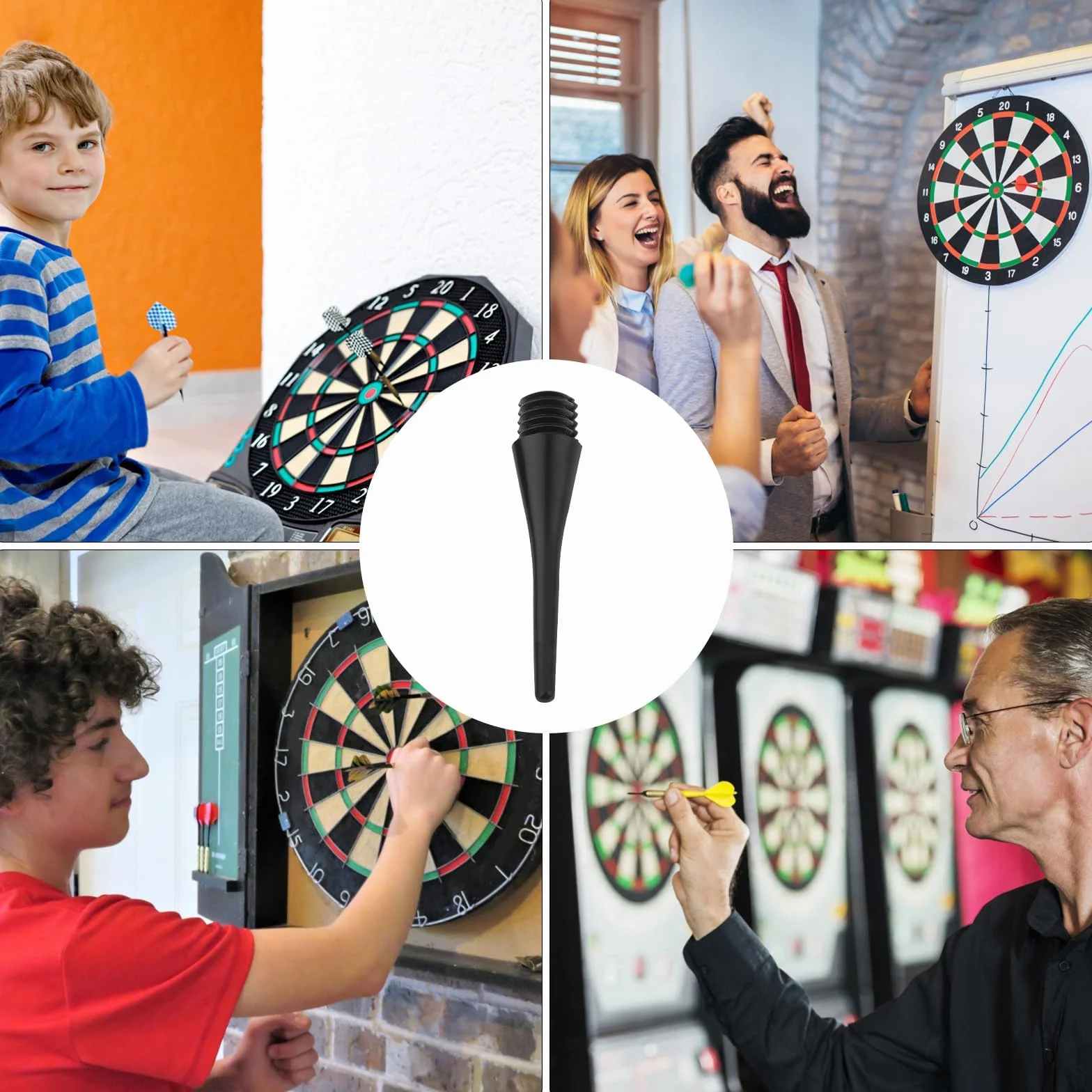 200 sztuk profesjonalnych końcówek do rzutek z tworzywa sztucznego, gwint 2BA, końcówki do softdartów, końcówki do softdartów, łatwe do wymiany, końcówki do softdartów, niełatwe do złamania