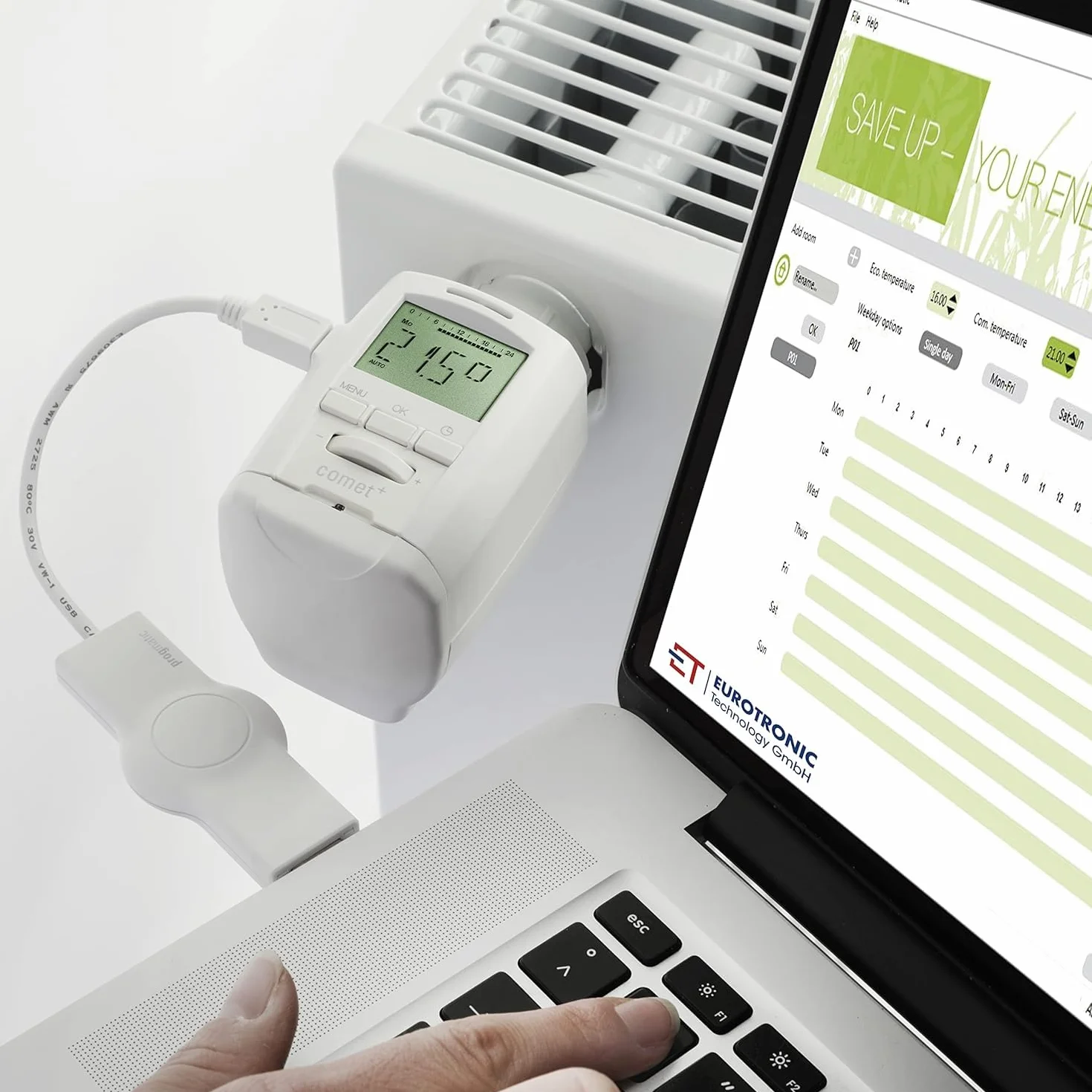 Eurotronic Comet Plus Inteligentny Termostat Biały