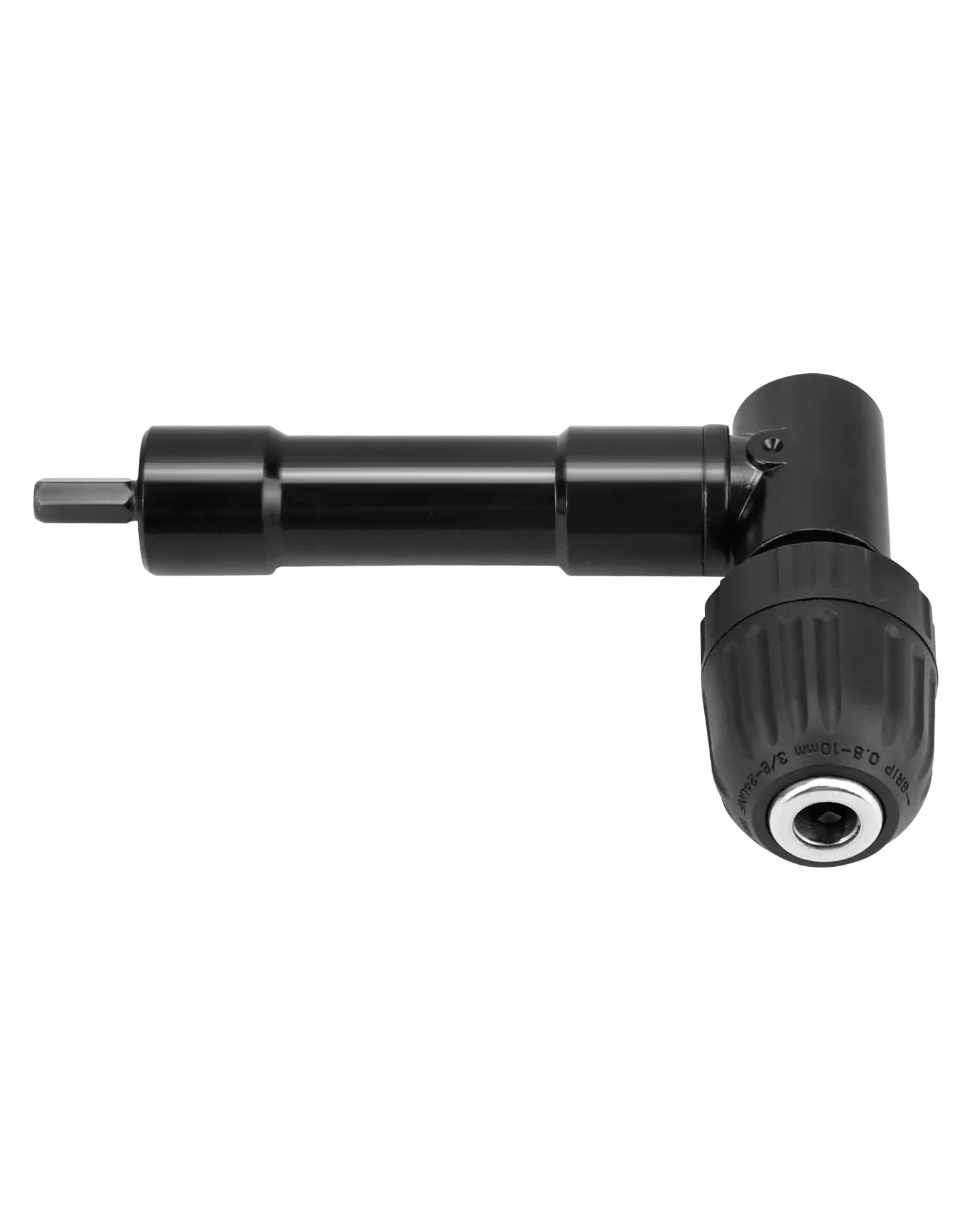QWORK Przystawka do wiertarki kątowej, zakres mocowania 0,8-10 mm, uchwyt wiertarski 90 stopni, adapter do wiercenia pod kątem