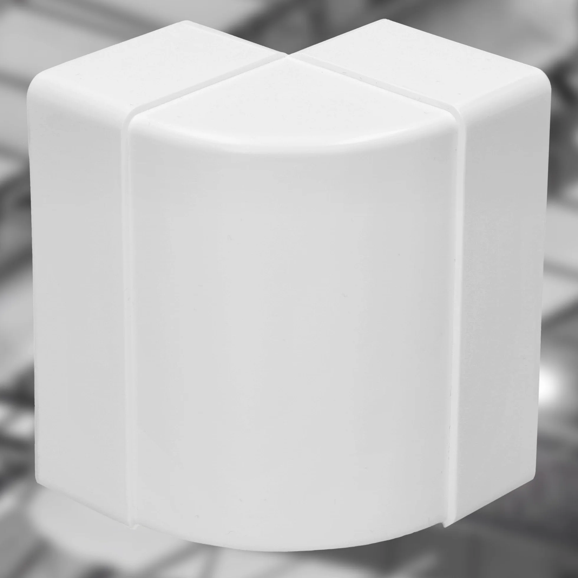 KOTARBAU® Kolano pionowe do kanałów płaskich Białe Plastik 90° 110 mm x 55 mm