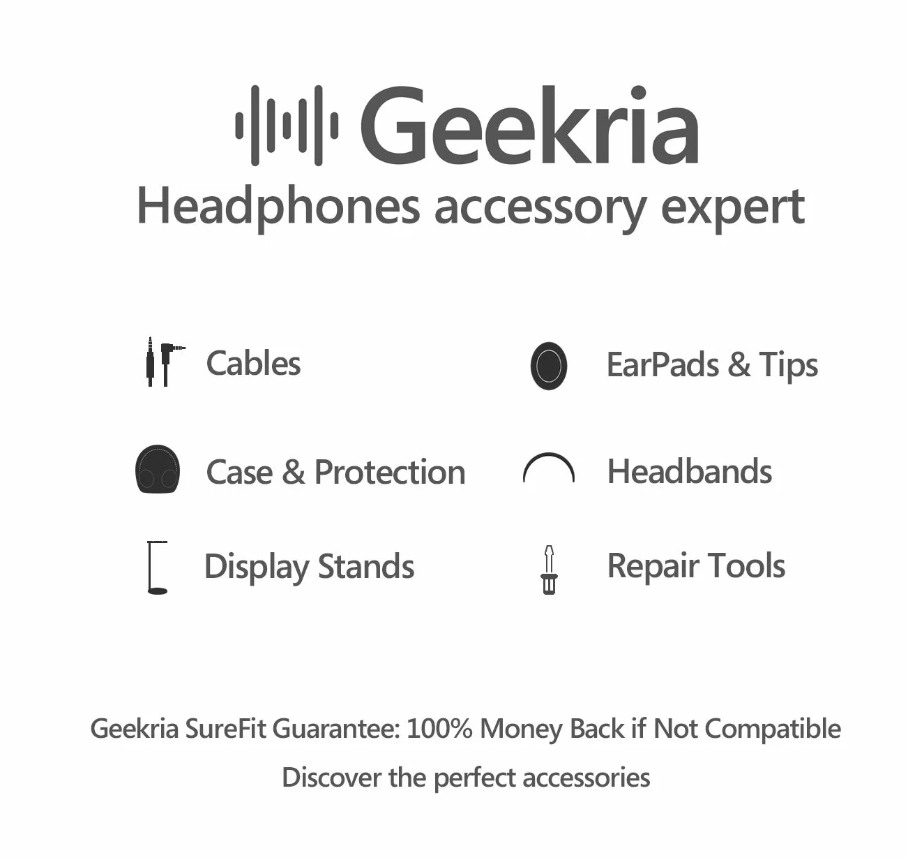 Elastyczna osłona na pałąk z tkaniny Geekria kompatybilna z ATH M50x/M50xBT/M50xPB/M50xWH/M50xBB/M50xBT2/M50x ENSO/M50XSTS-USBMIKU słuchawkami, wymienny element naprawczy szary
