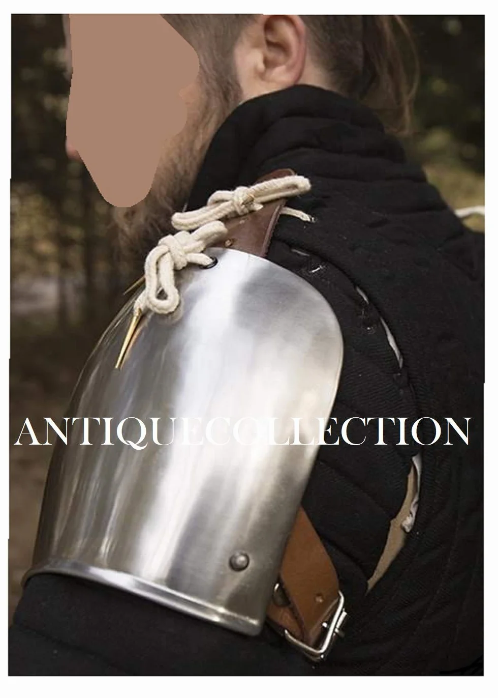 ANTIQUECOLLECTION Churburg Naramienniki Średniowieczne Naramienniki Zestaw Srebrny, Srebrny, M