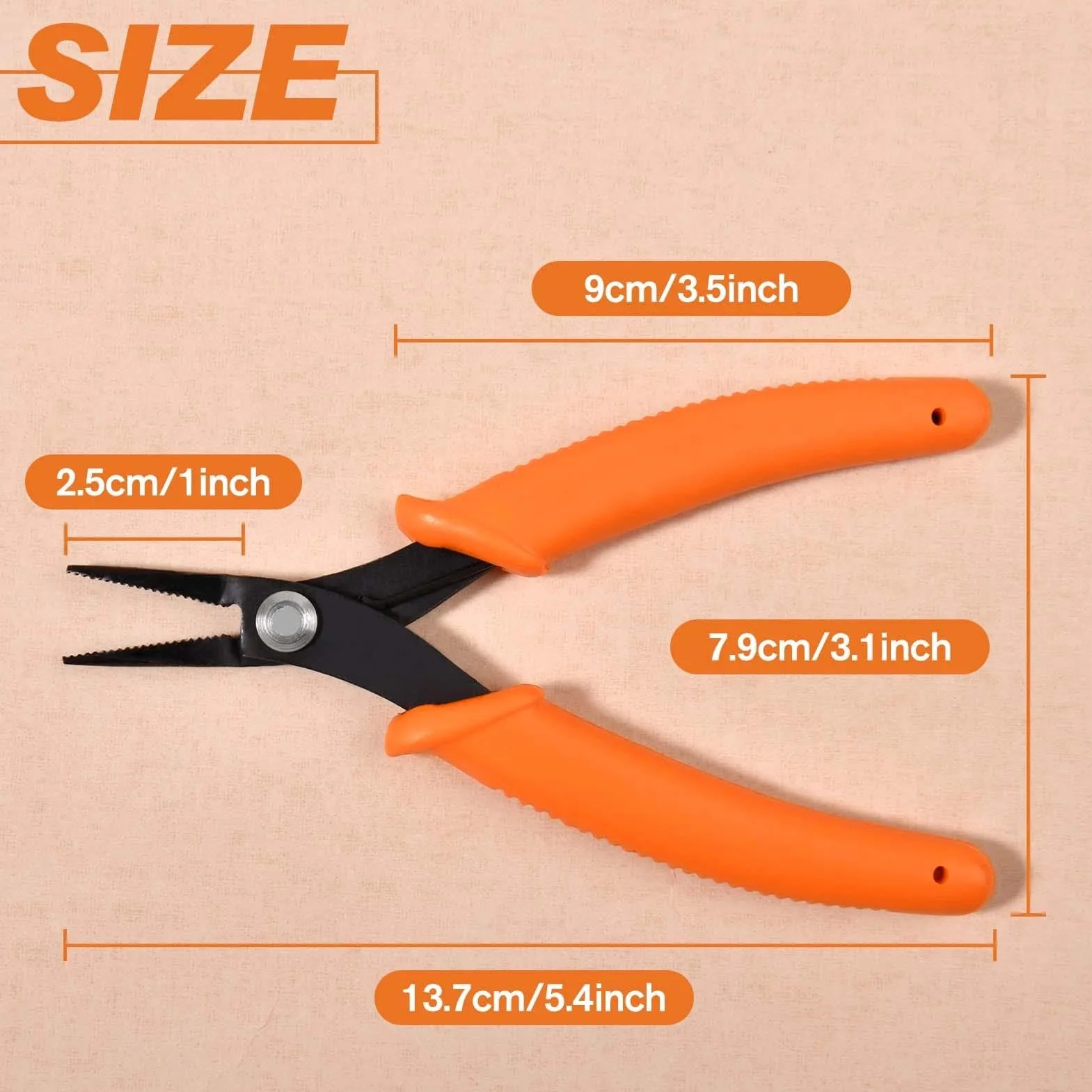 LEONTOOL Szczypce z długim nosem ząbkowane szczęki 1,5 mm mini igła szczypce nosowe ze sprężyną