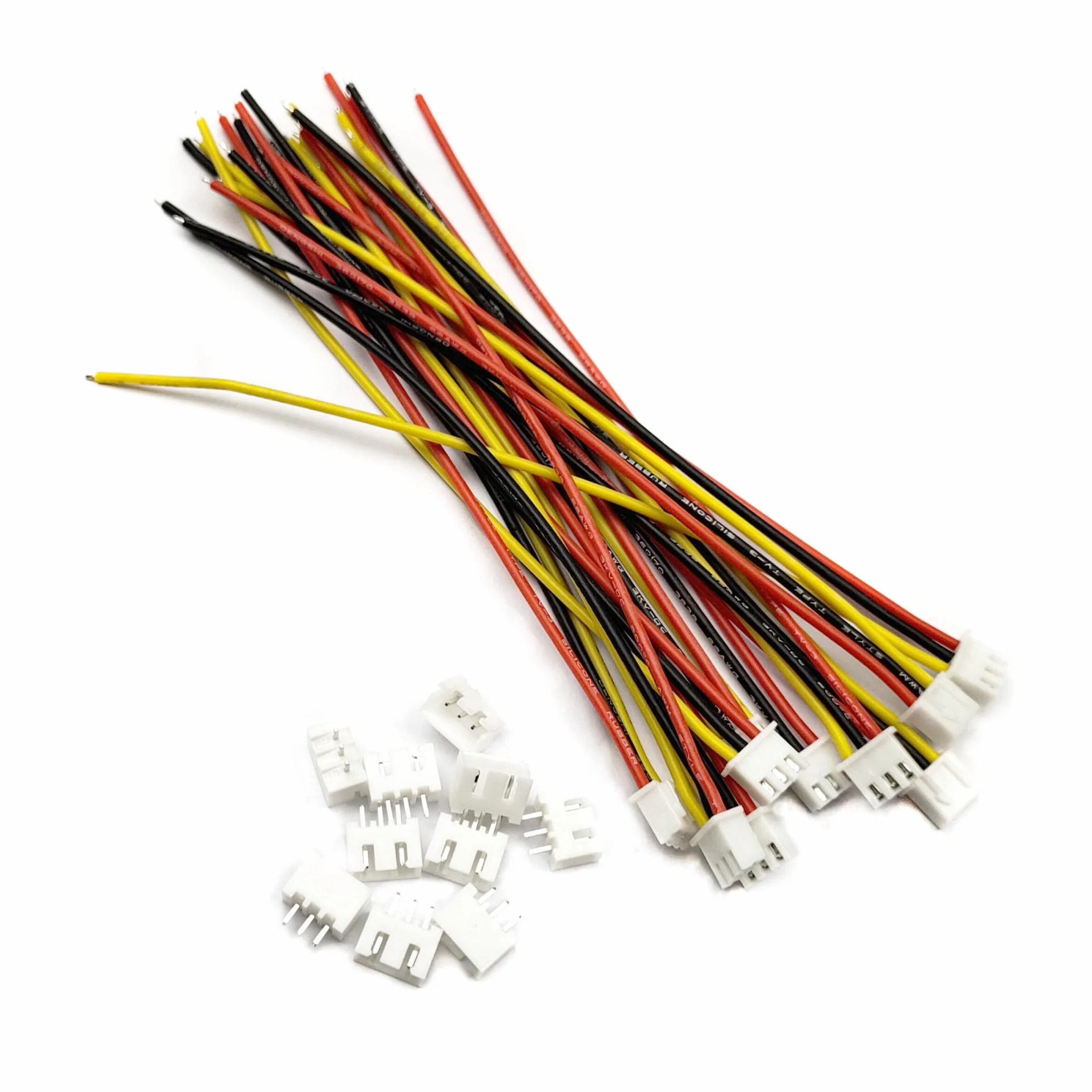 JST-XH 2,54 mm 3-pinowa wtyczka męska z 15 cm 22 AWG kabel silikonowy zestaw