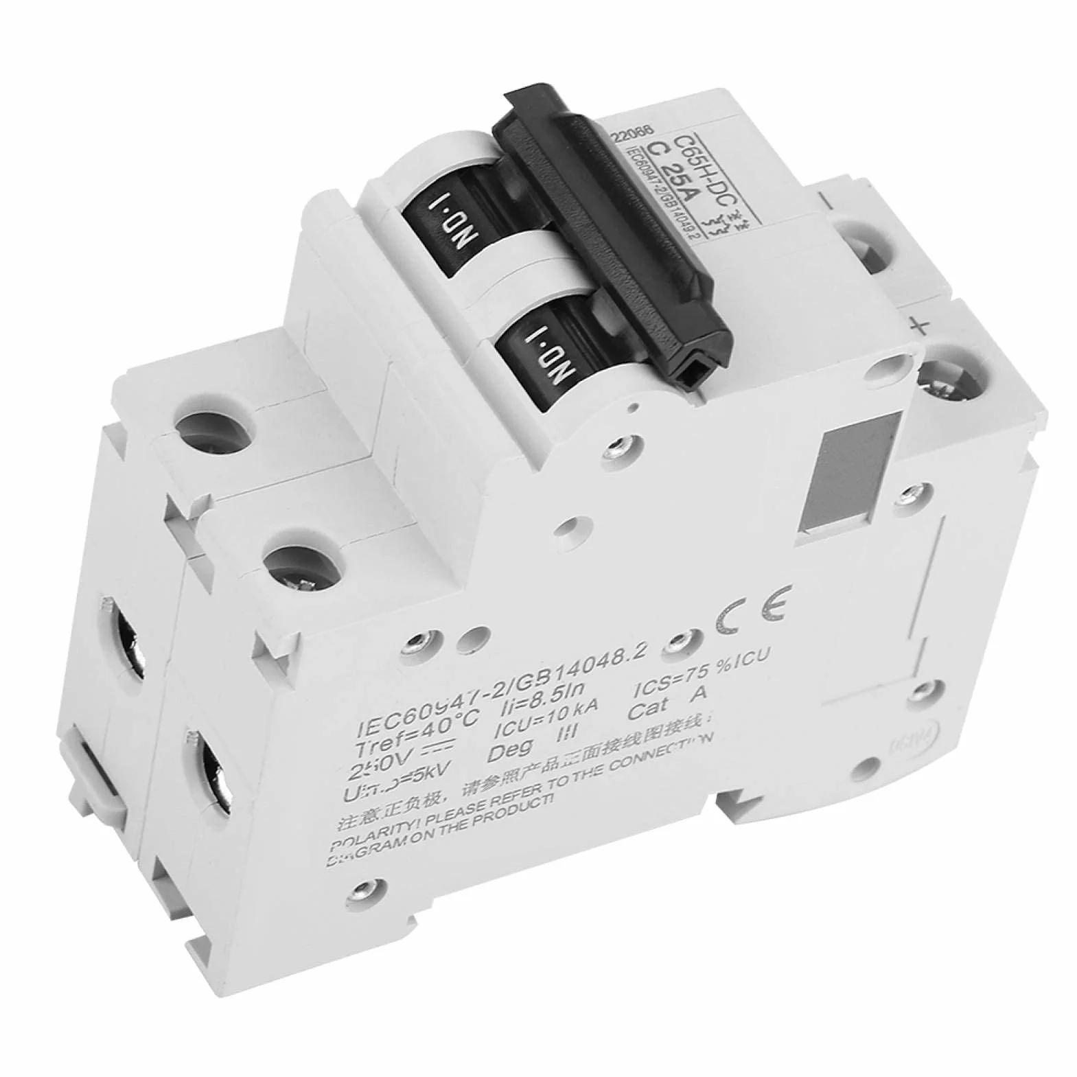 MCB miniaturowy przerywacz 2P 25A DC niskiego napięcia 250V wyłącznik próżniowy