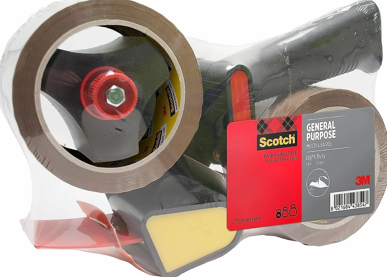 3M 309R2D Dozownik Taśmy Klejącej, Czarny, 50 mm x 66 m