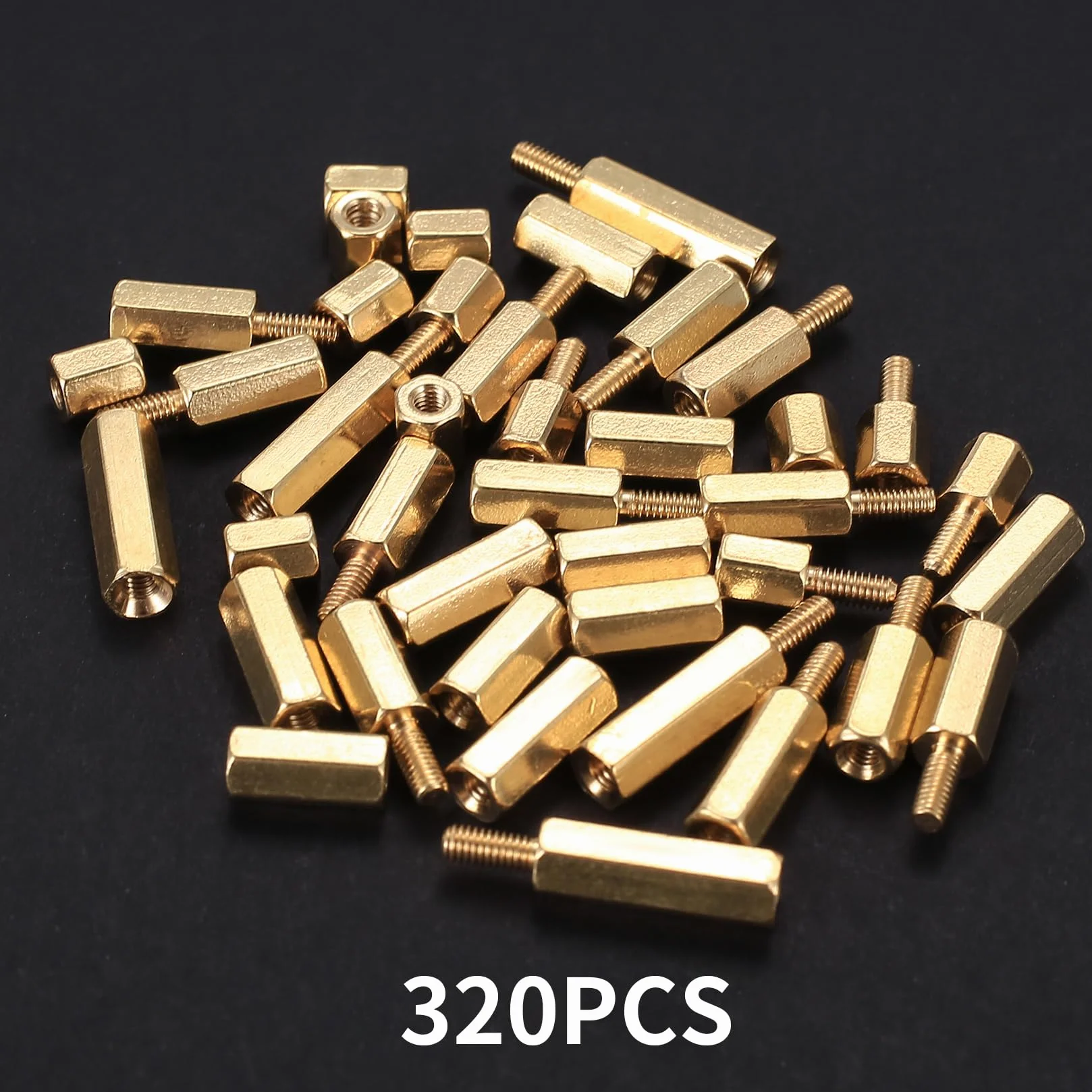 Zestaw 320 sztuk M3 mosiężne sześciokątne śruby i nakrętki dystanse PCB