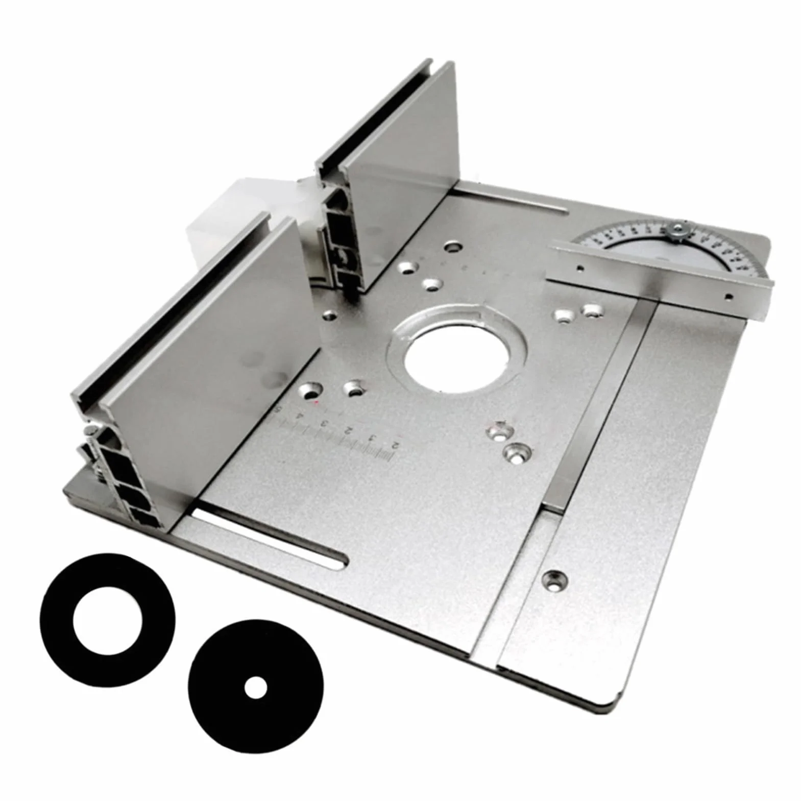 ANGGREK Aluminiowa Płyta Wstawiana do Stołu Frezarskiego Blat Warsztatowy 85x85mm 70x60mm