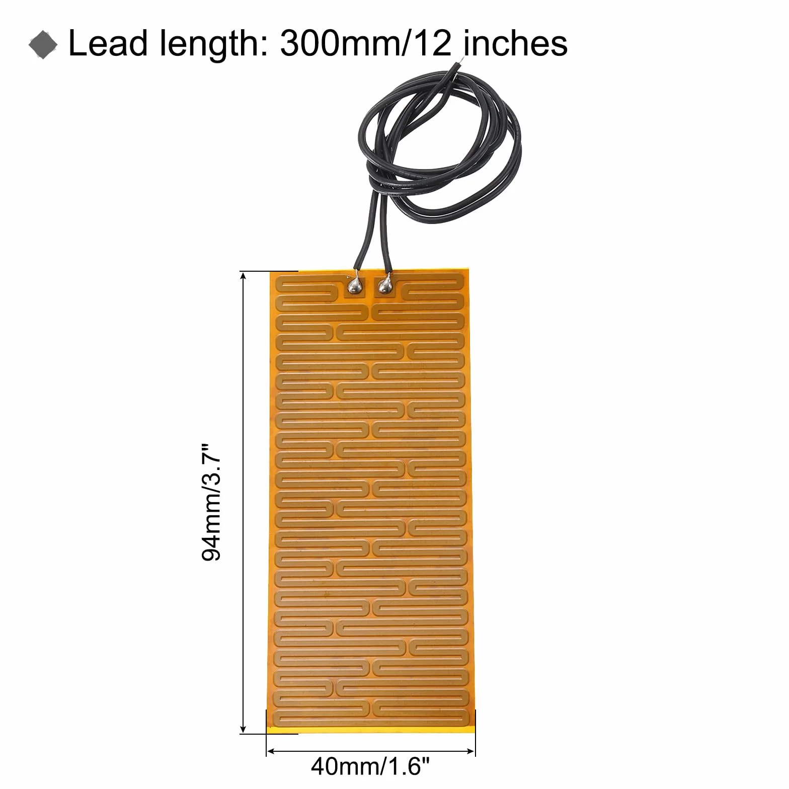 QUARKZMAN Płyta grzewcza do folii grzewczej, 15W 24V samoprzylepna mata grzewcza z poliamidu, elementy grzejne z folii Pi 94 mm x 40 mm do stałej temperatury, 4 sztuki