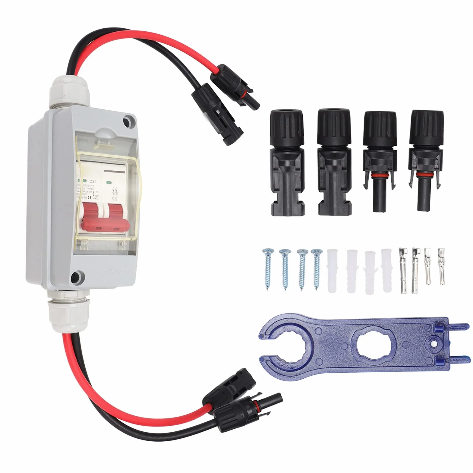 Wyłącznik Automatyczny MCB 2P DC 500V 32A IP65 Odłącznik ze skrzynką rozdzielczą