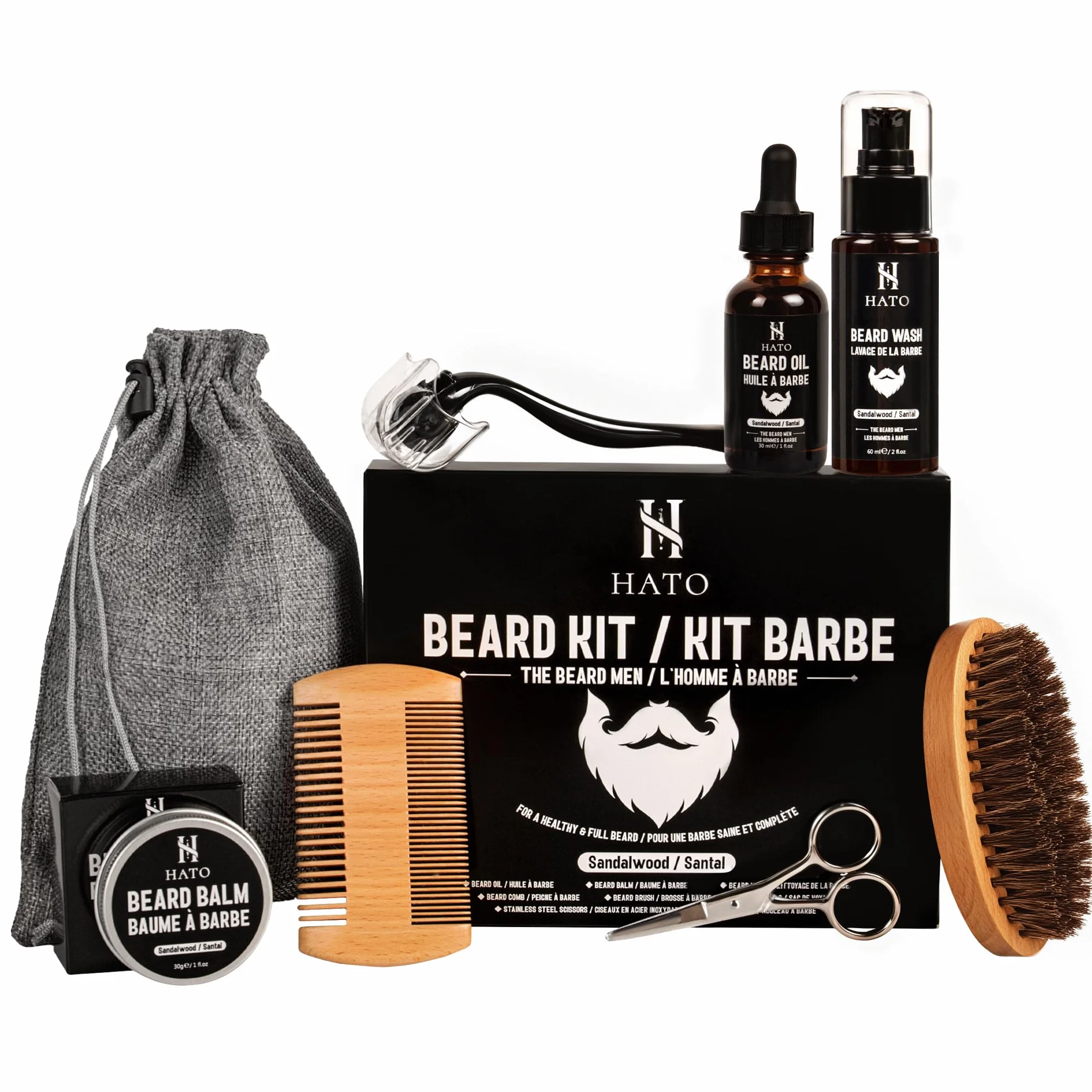 HATO Beard Kit, zestaw do pielęgnacji brody dla mężczyzn, L'Homme à Barbe